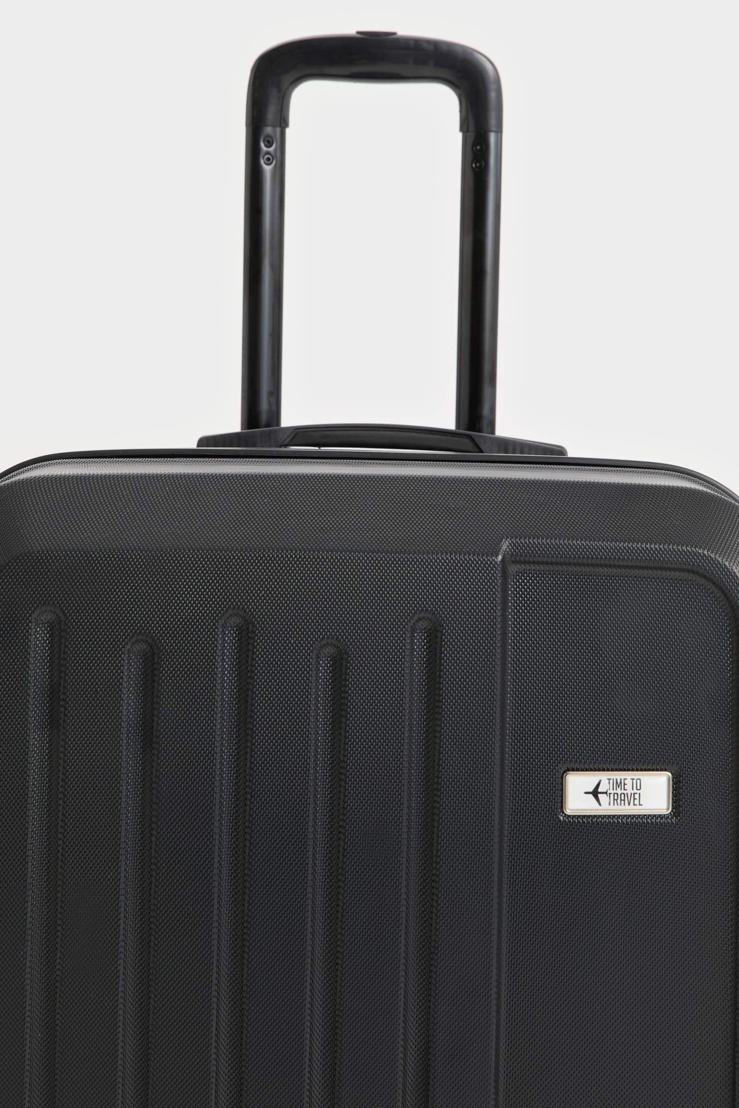 Unisex Sert Kapaklı Çekçekli Büyük Boy Valiz