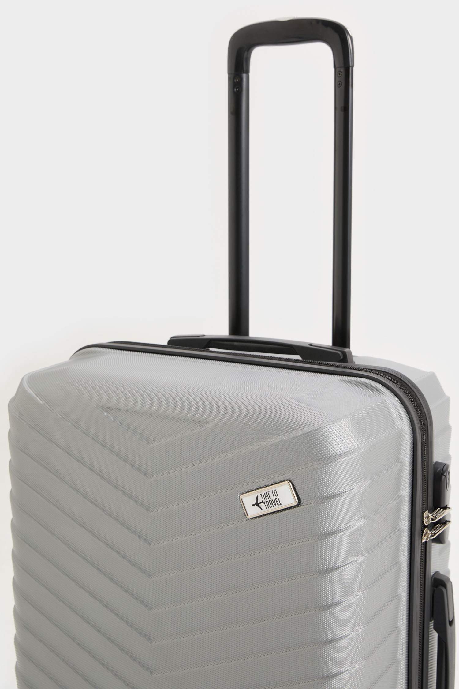 Unisex Sert Kapaklı Çekçekli Orta Boy Valiz