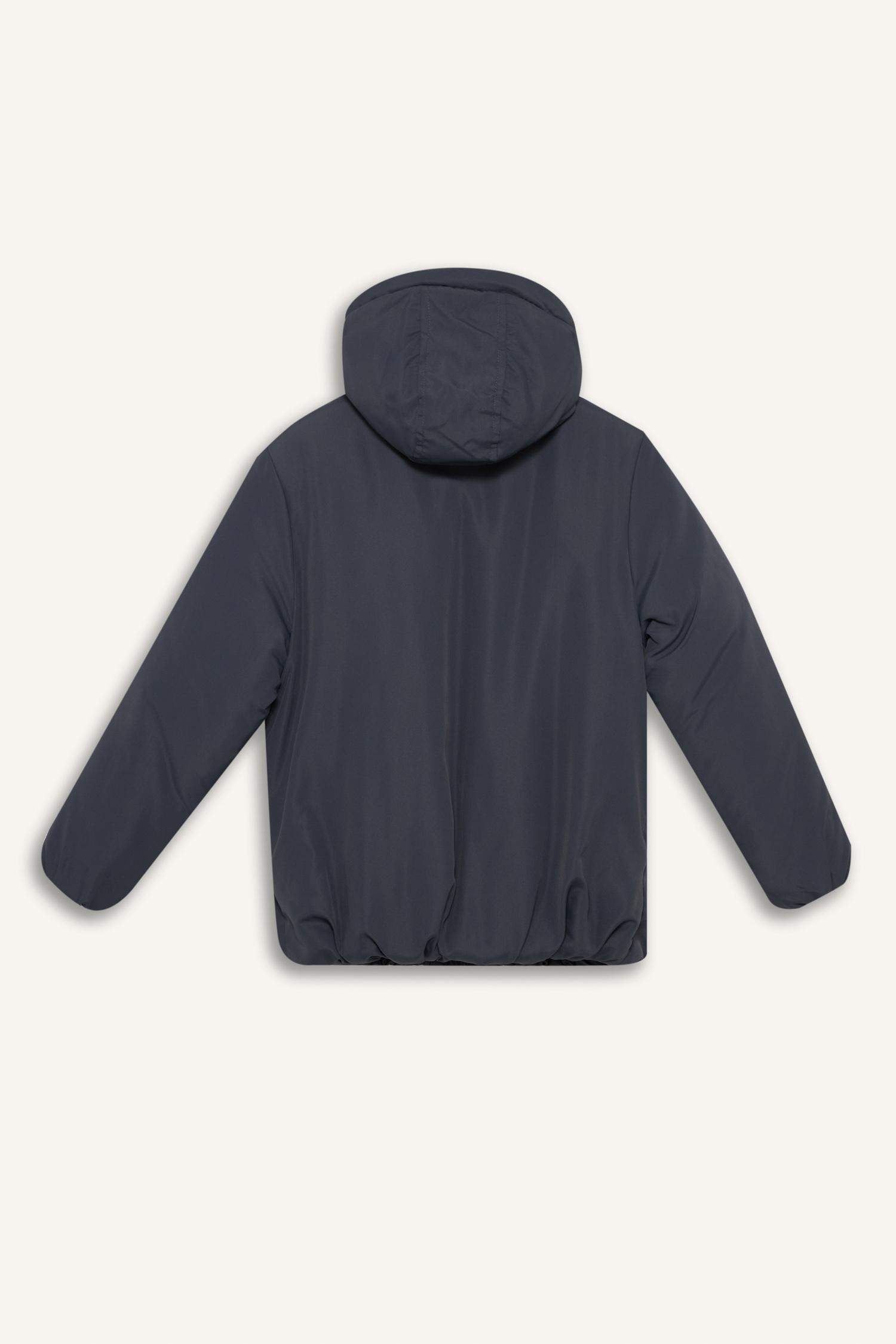 Erkek Çocuk Su İtici Kapüşonlu Fermuarlı Şişme Mont