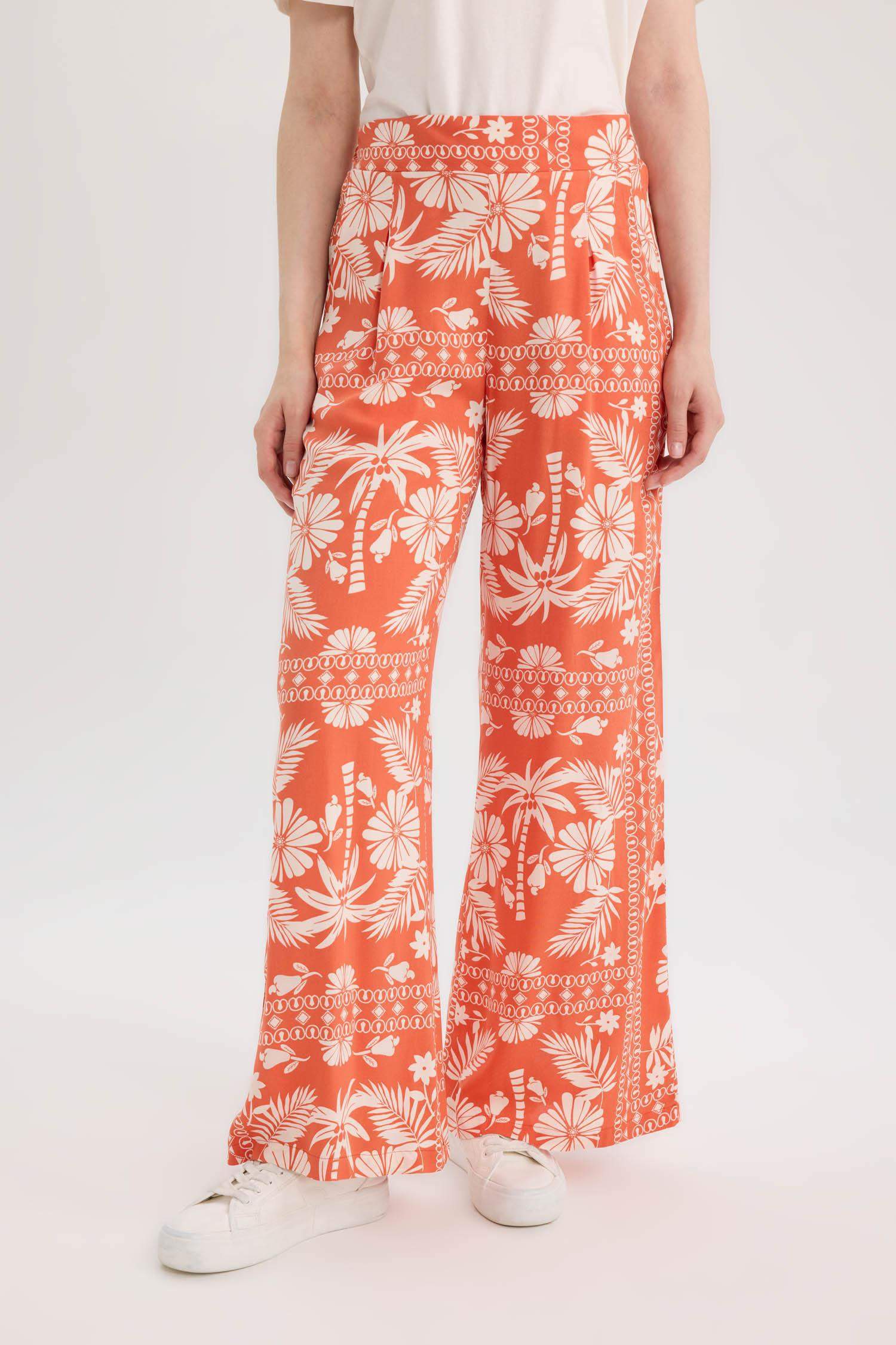 Pantalon à jambes larges avec poches Coupe régulière