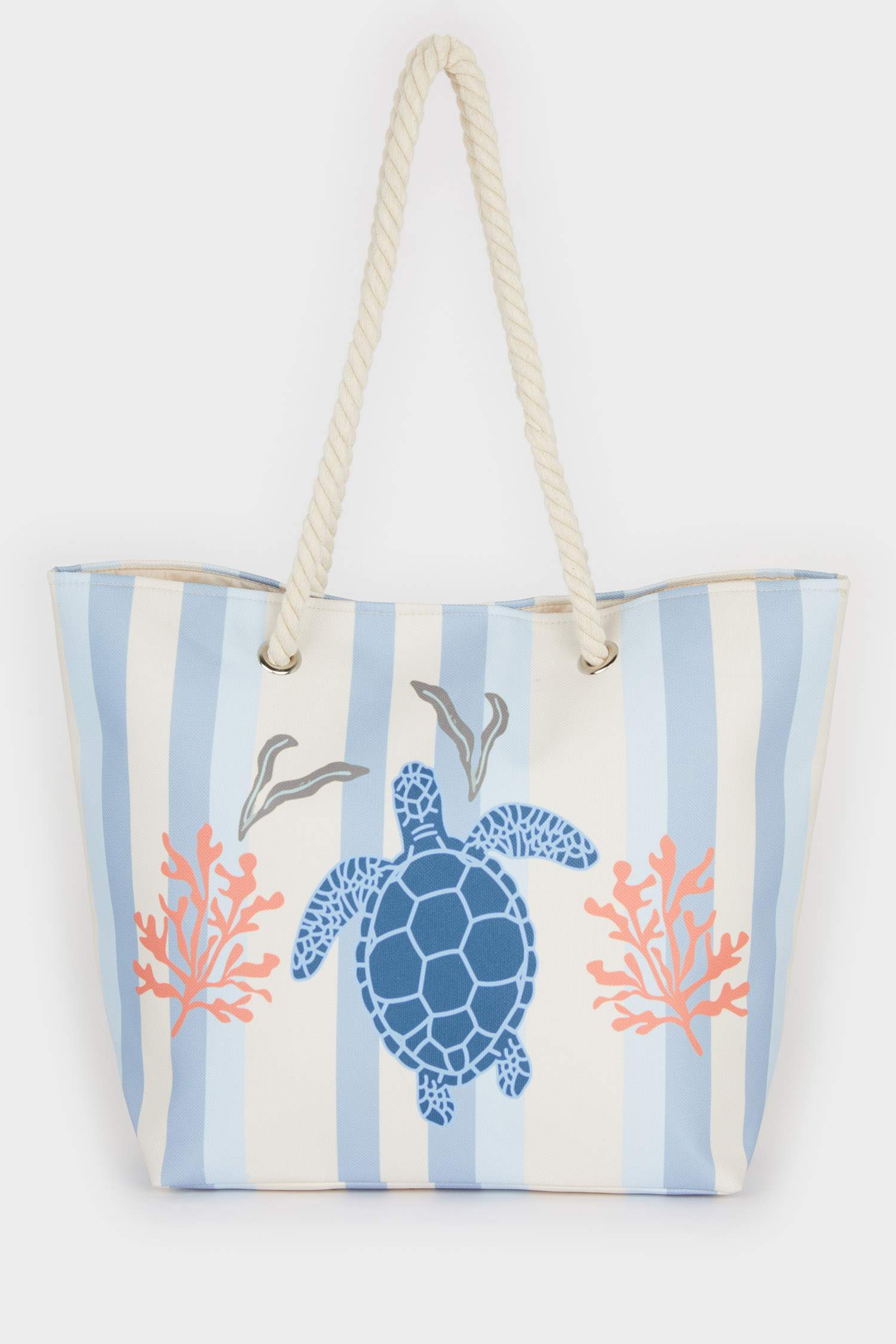 Kadın Kaplumbağa Desenli Plaj Çantası