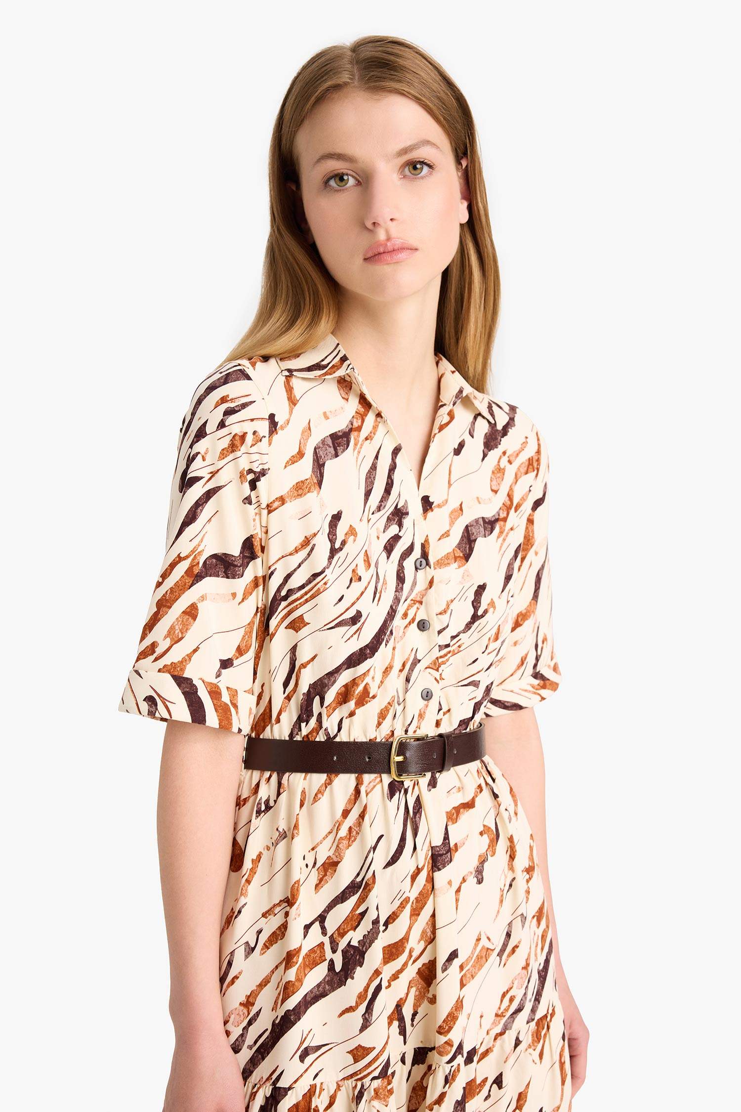 жануар жейде мойыны 3/4 Жең Қысқа жеңді тоқылған көйлек