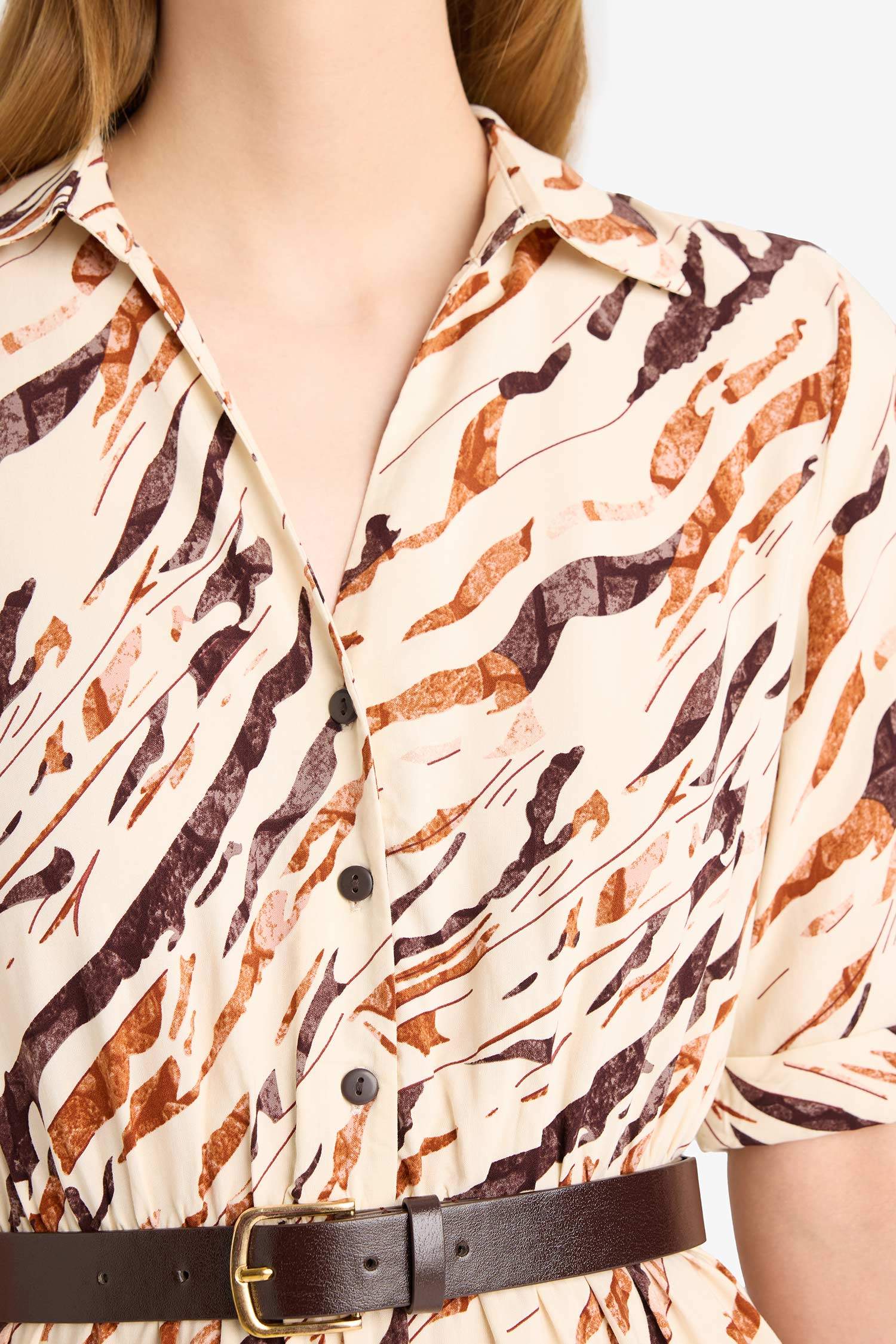 жануар жейде мойыны 3/4 Жең Қысқа жеңді тоқылған көйлек