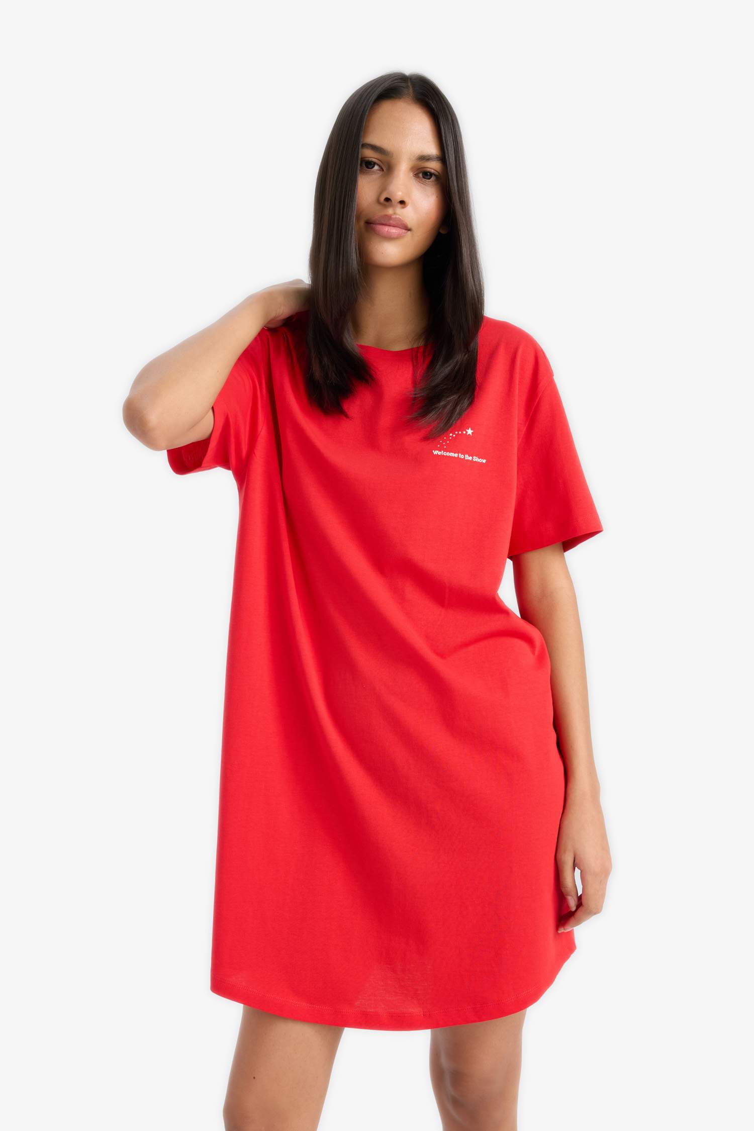 Платье Fall in Love, регулярный фит, круглый вырез, короткий рукав