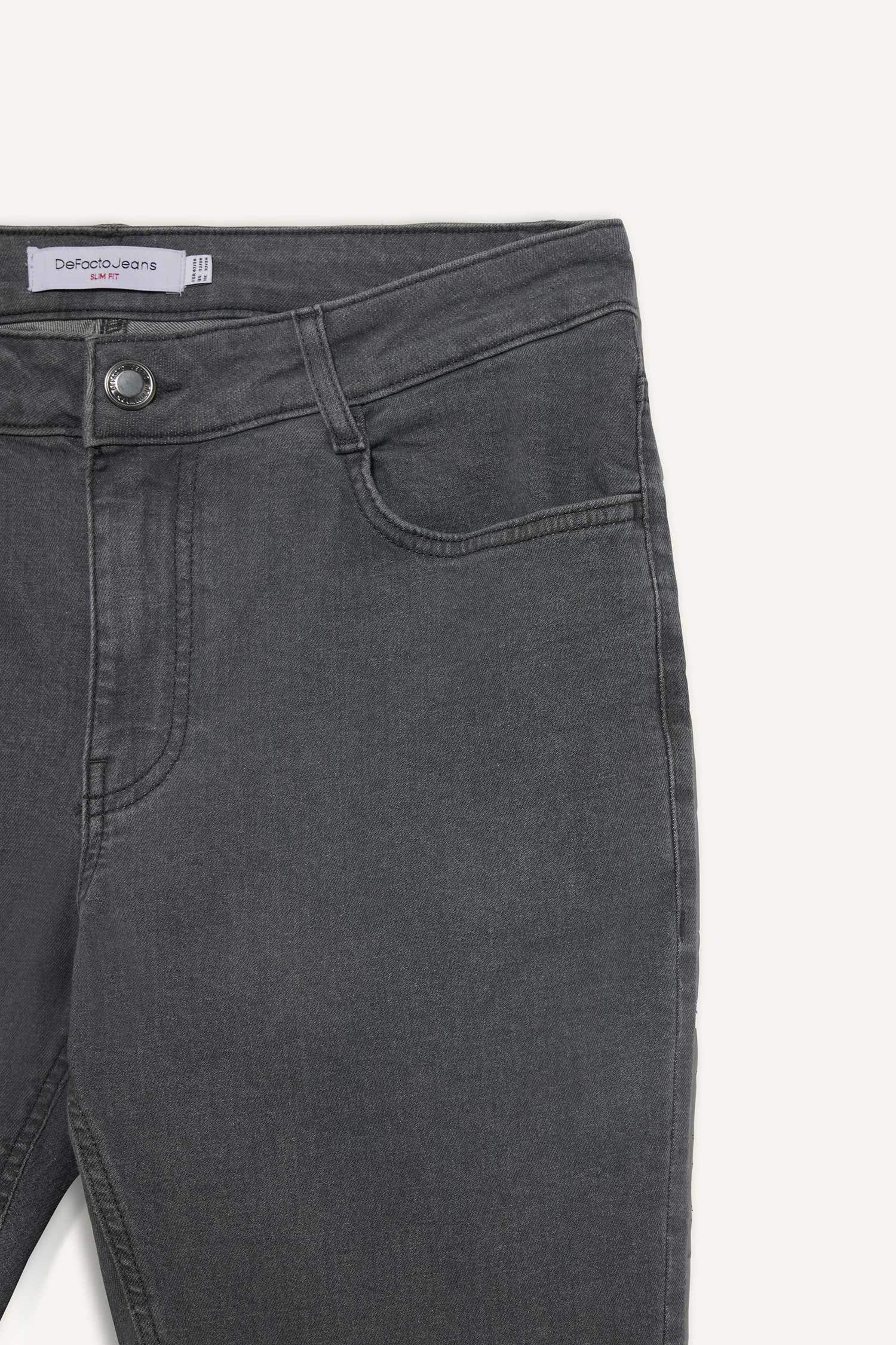 Pedro Slim Fit Dar Kalıp Normal Bel Dar Paça Jean Pantolon