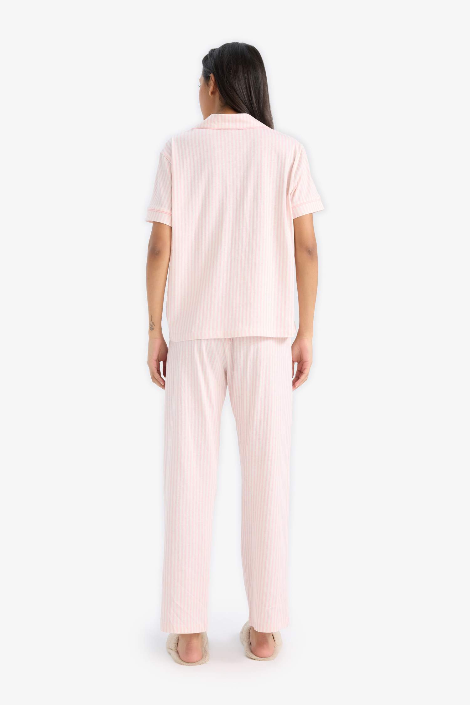 Fall in Love 2 piece Regular Fit Stripped Pyjama Set