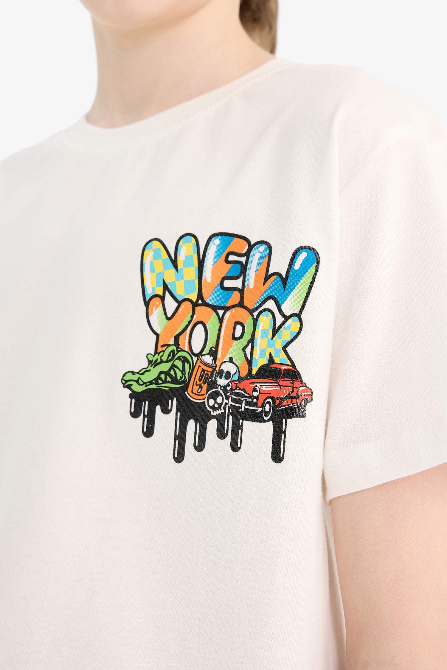 Boy Crew Neck Back Printed T-Shirt