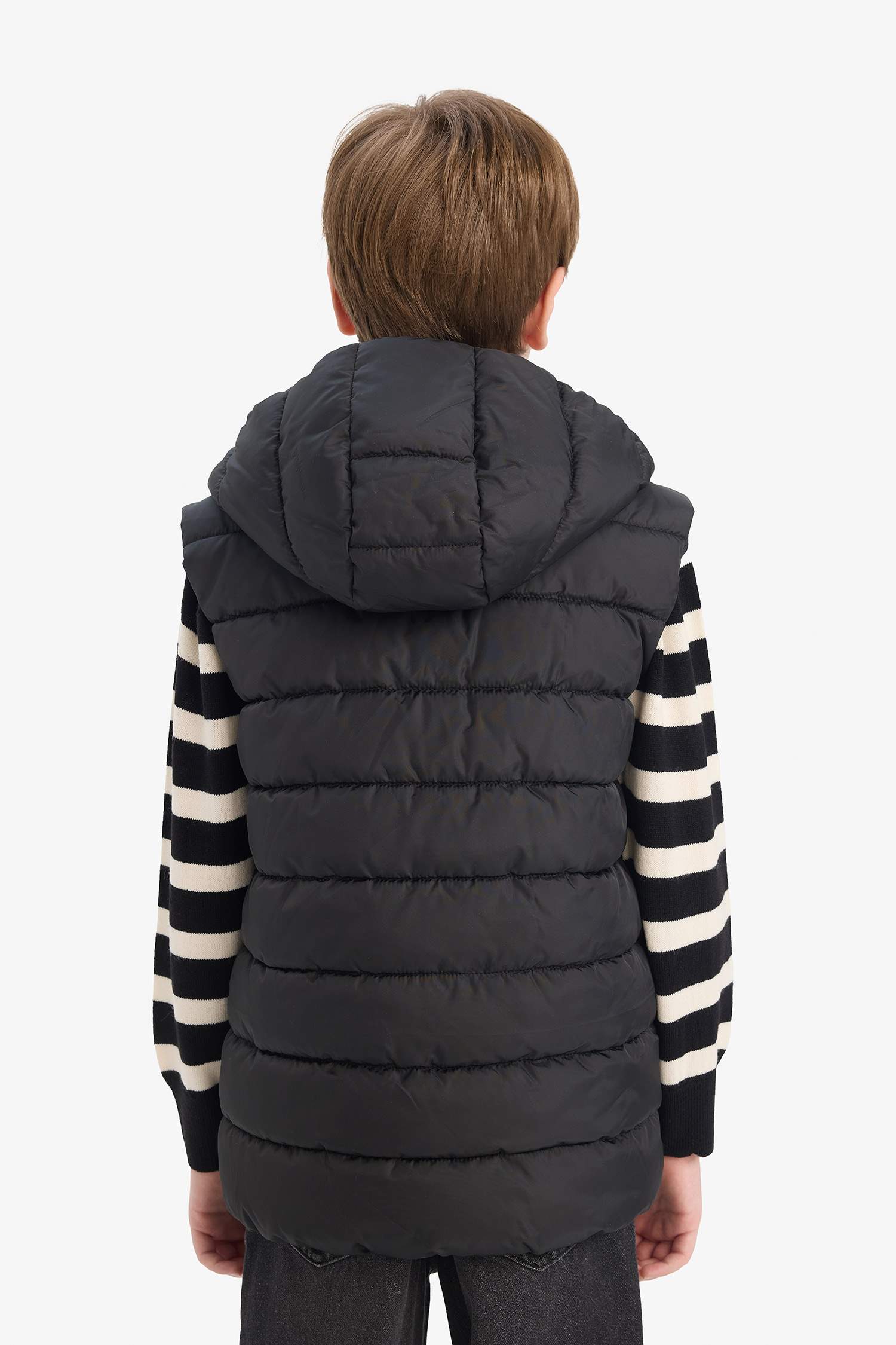 Boy Waterproof Hooded Puffer Vest