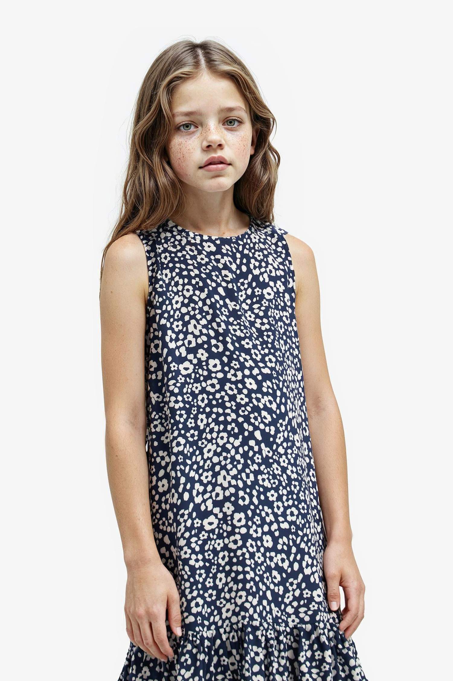 Girl Sleeveless Viscose Dress