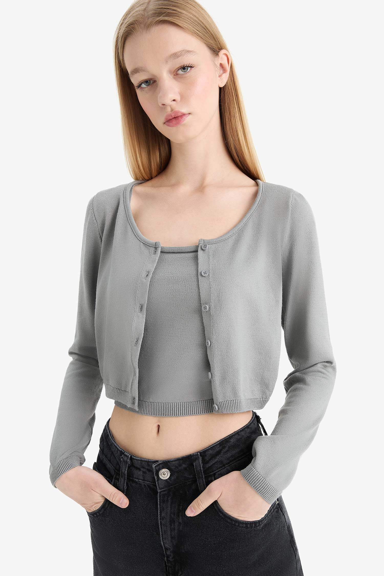 Coool Slim Fit Dar Kesim Bisiklet Yaka Triko Kazak