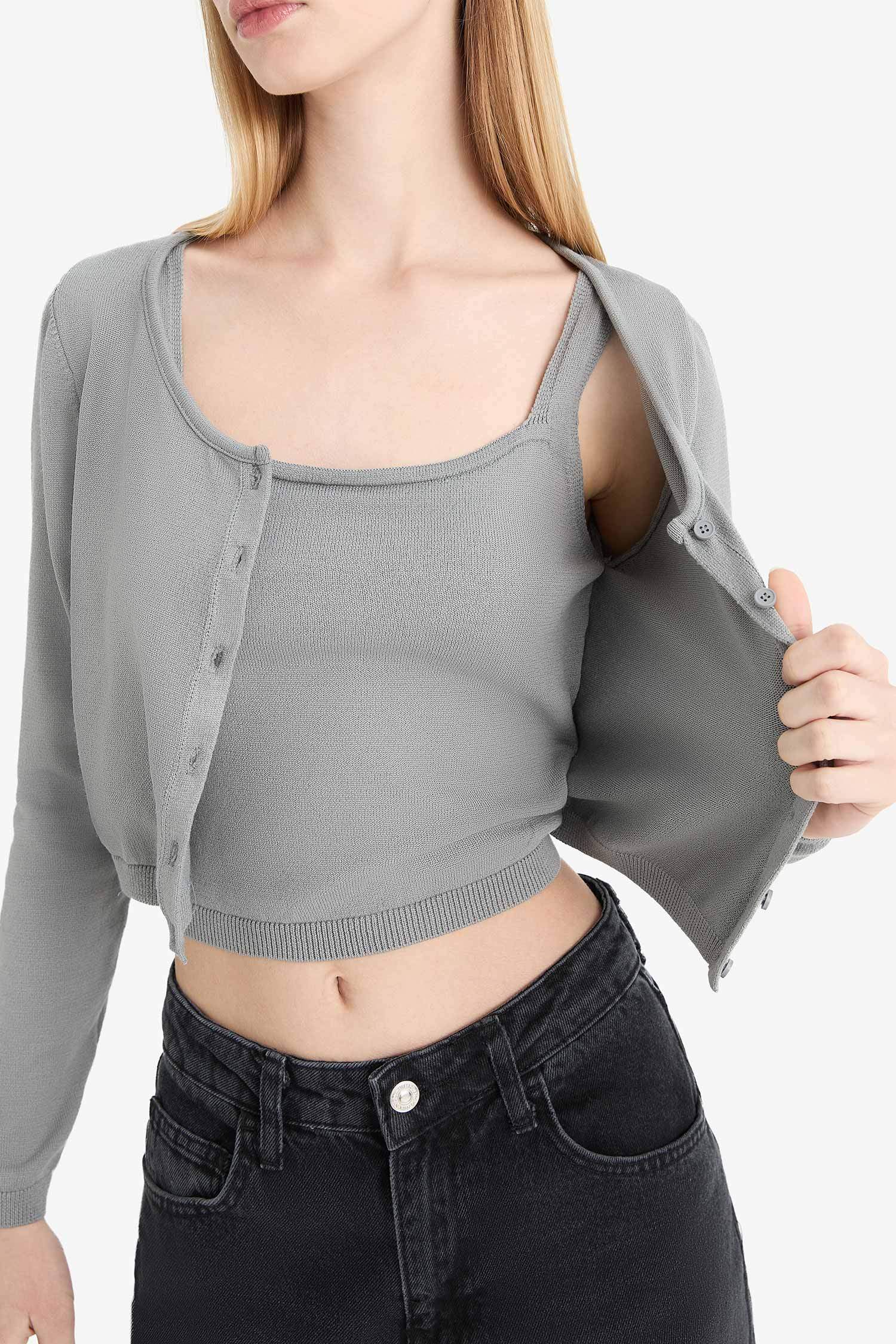 Coool Slim Fit Dar Kesim Bisiklet Yaka Triko Kazak