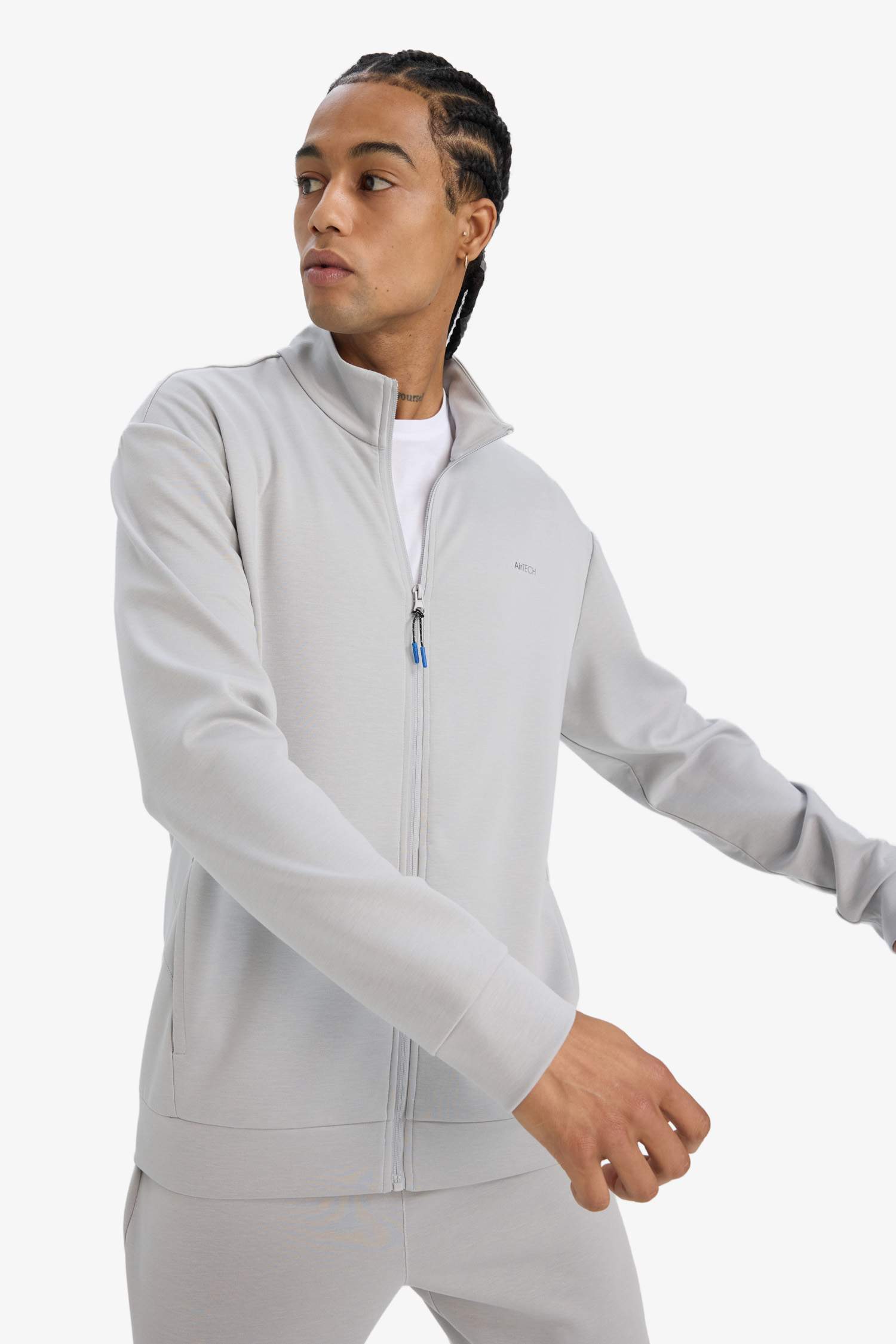 DeFactoFit Standard Fit Stand Collar Printed Cardigan