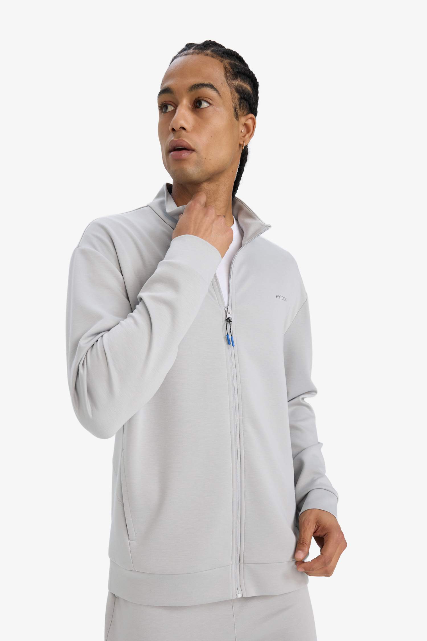 DeFactoFit Standard Fit Stand Collar Printed Cardigan