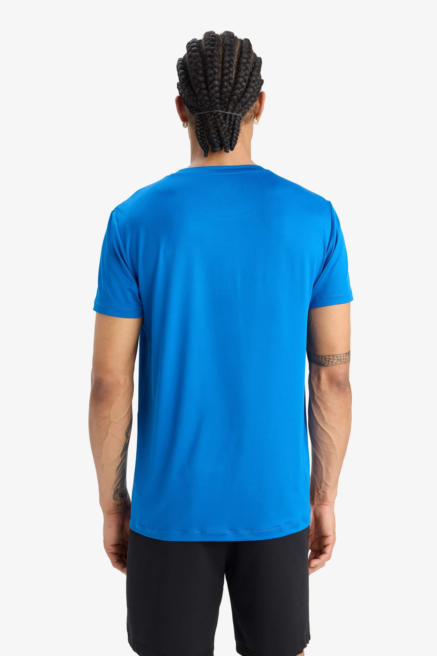 T-shirt de sport slim imprimé à col rond et manches courtes de DeFactoFit