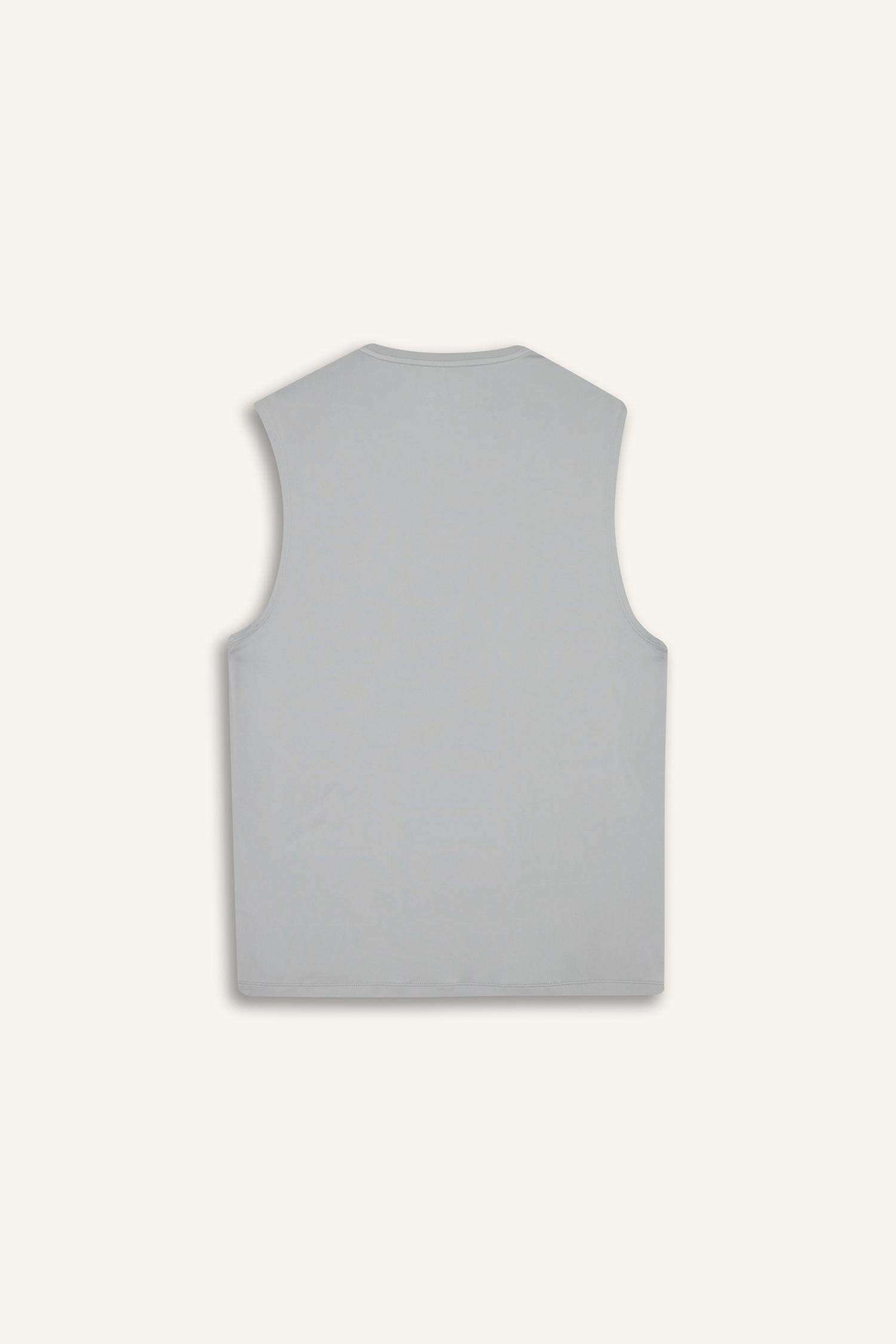 Boxy Fit Printed Crew Neck Sleeveless Tank Top