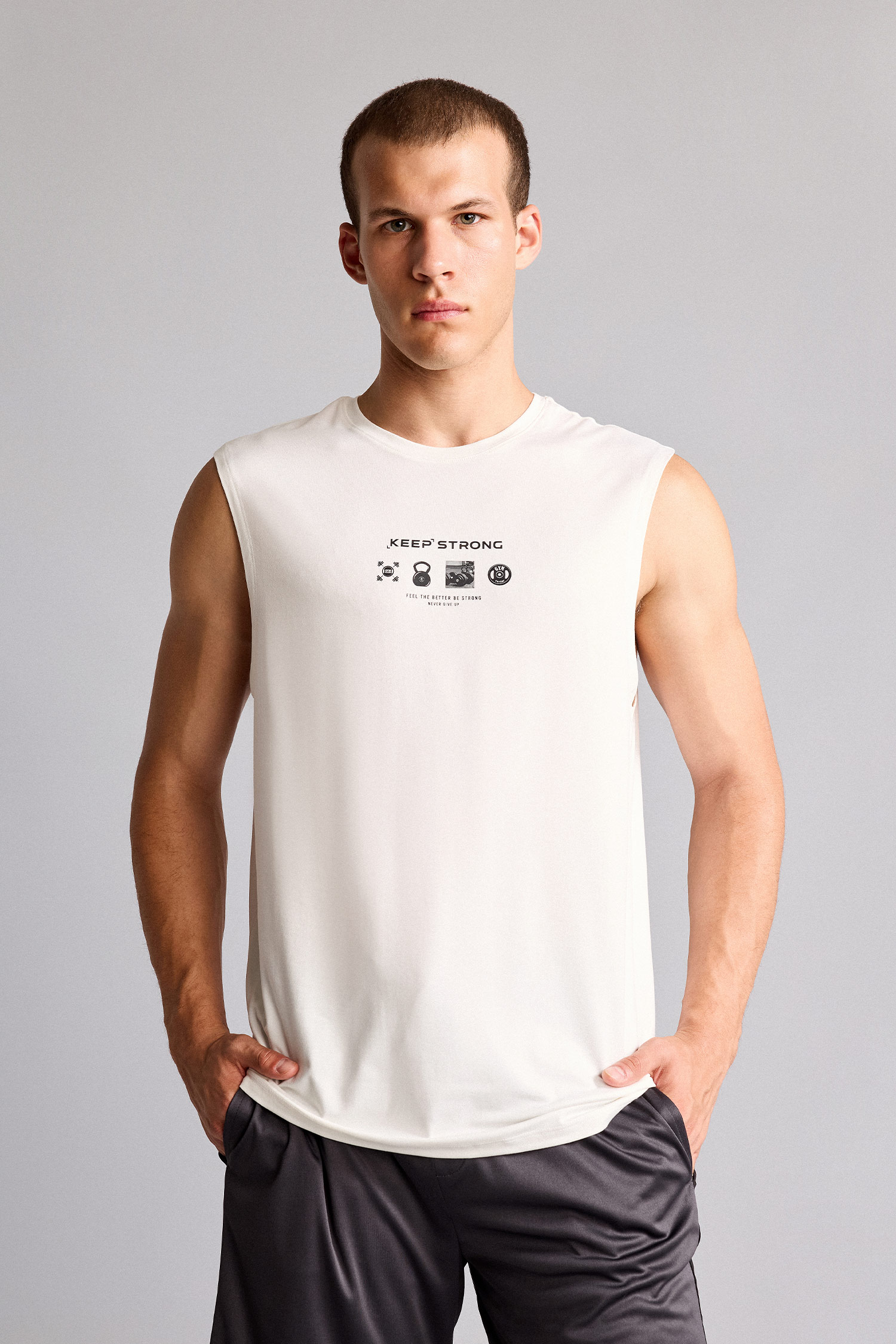 DeFacto Boxy Fit Baskılı Bisiklet Yaka Atlet