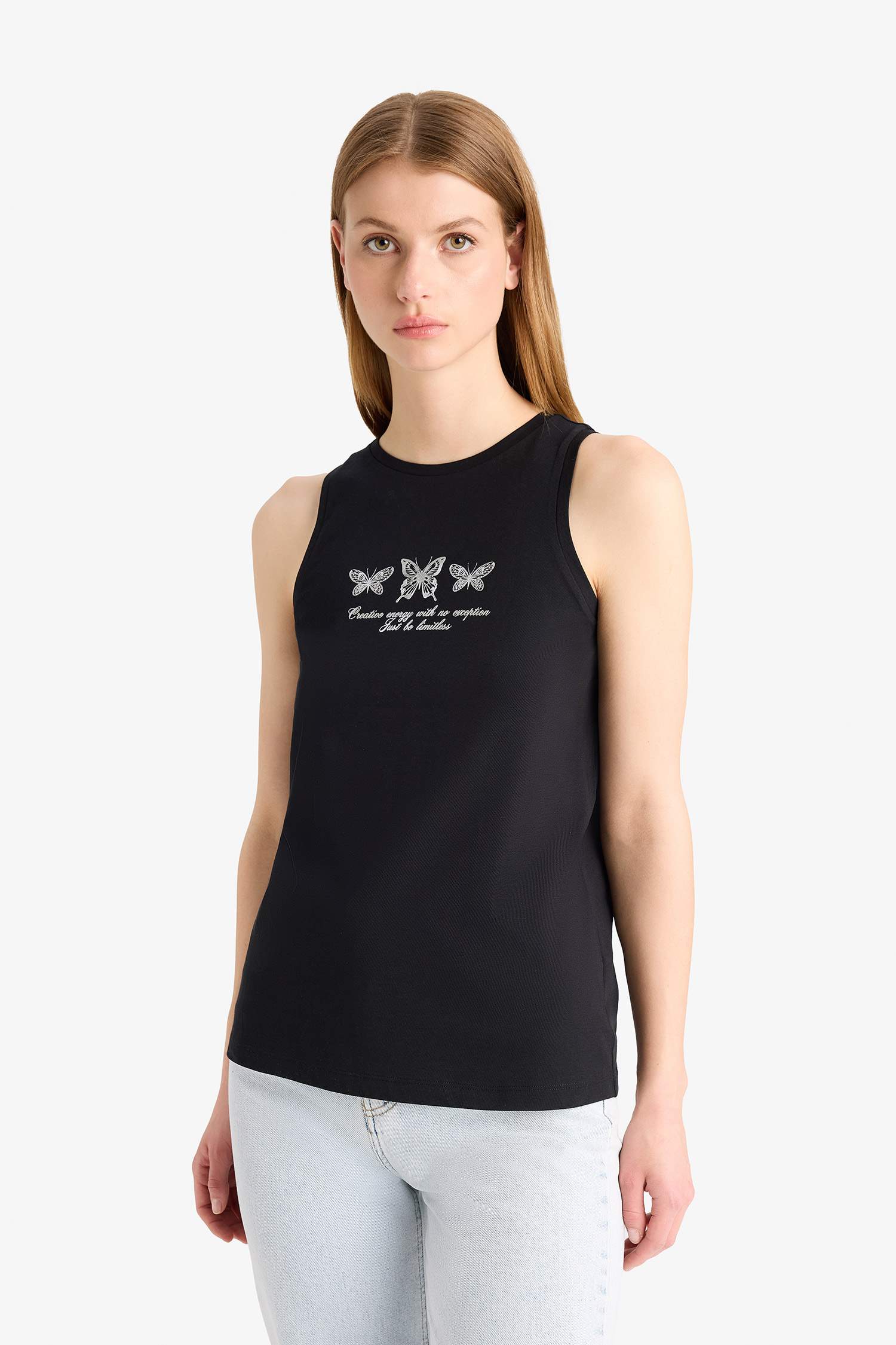 Әйелдерге қалыпты пішім дөңгелек жаға баттерфляй Ішкөйлек