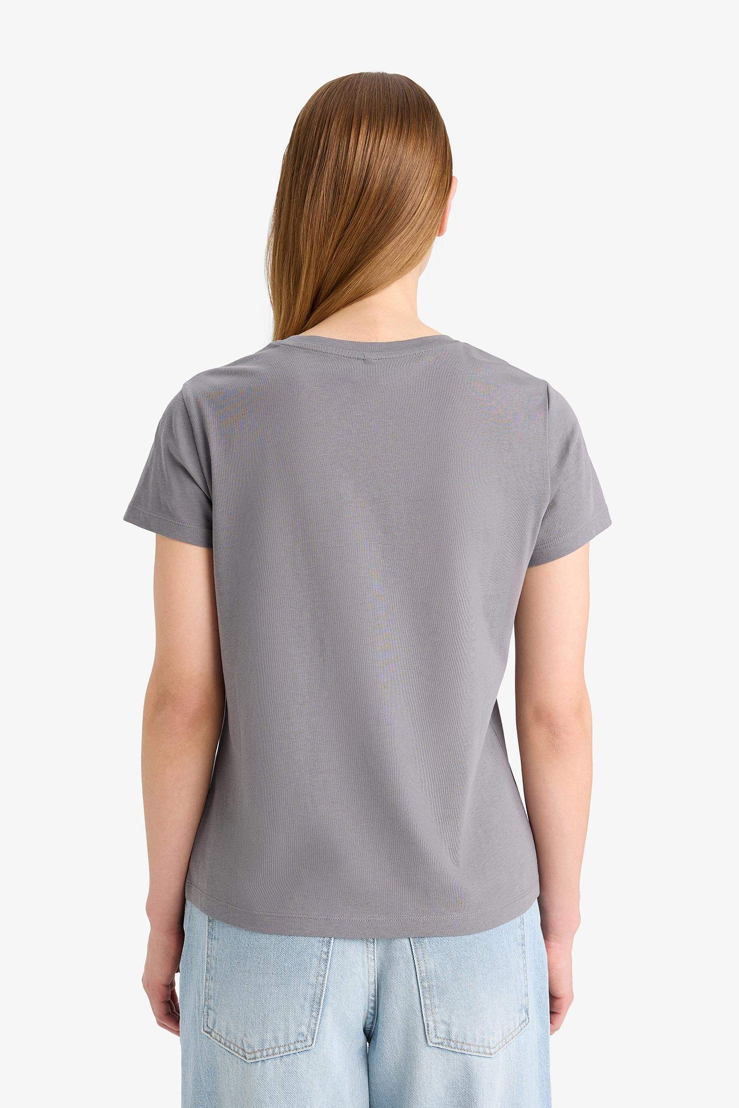 Футболка с круглым вырезом и звездным узором