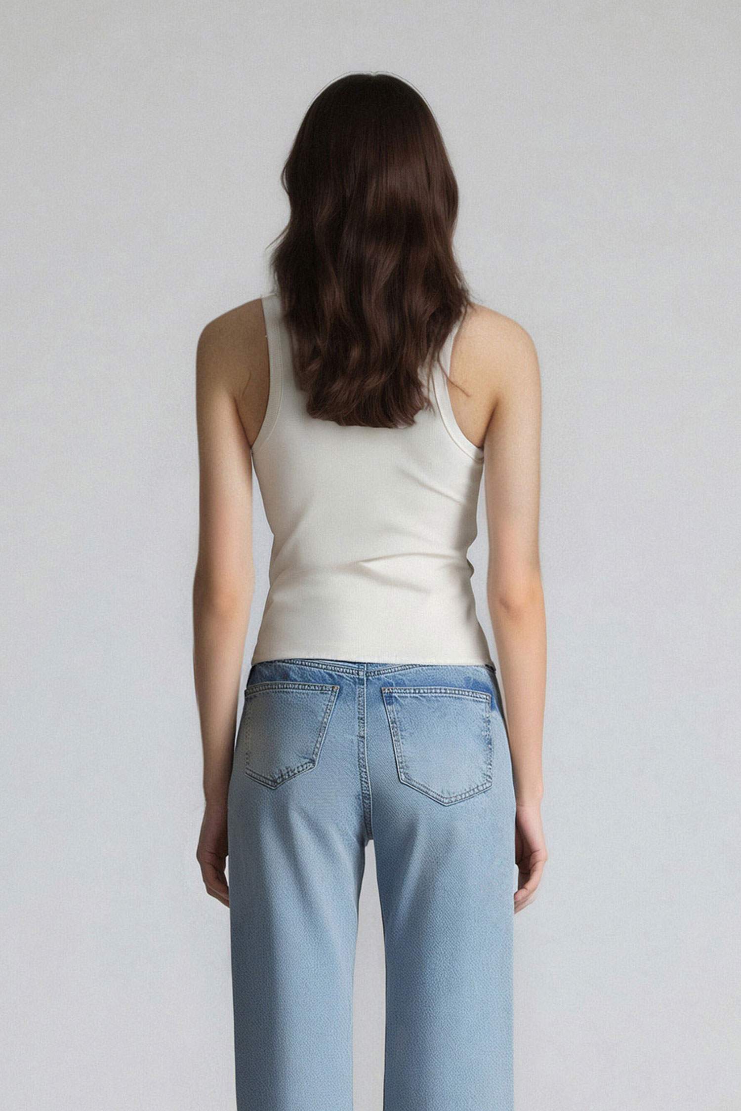 Облегающий топ из ребристой ткани на одно плечо с принтом