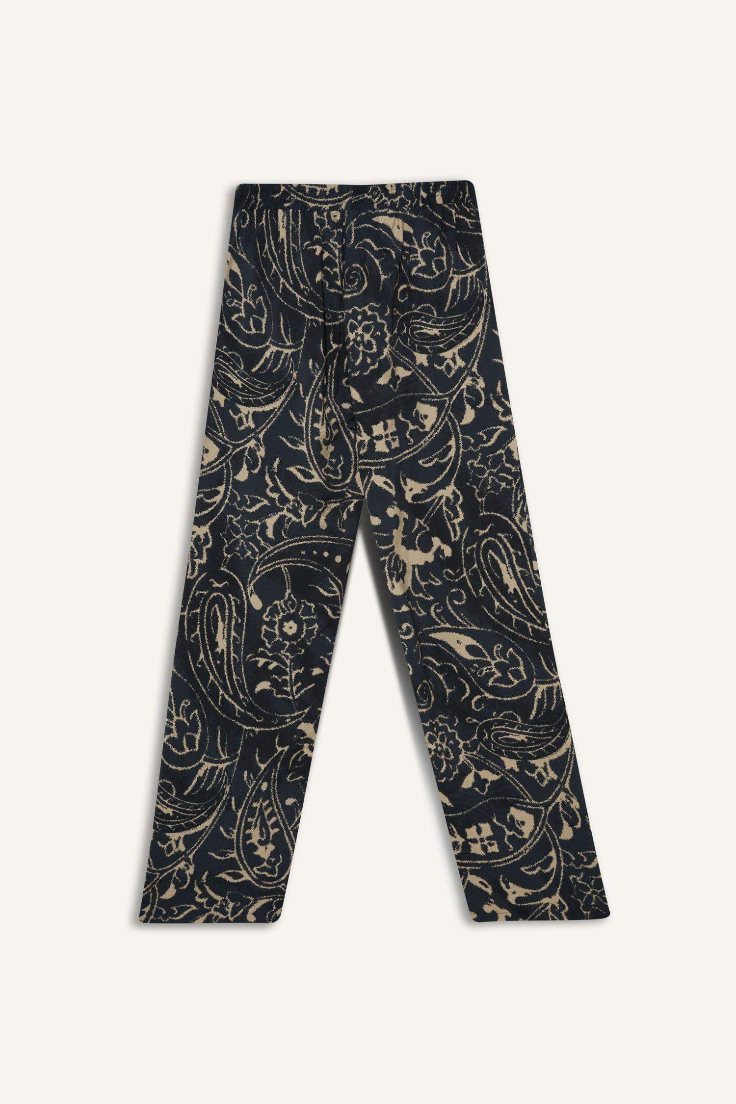 بنطرون قماش برجل واسع وايد ليج