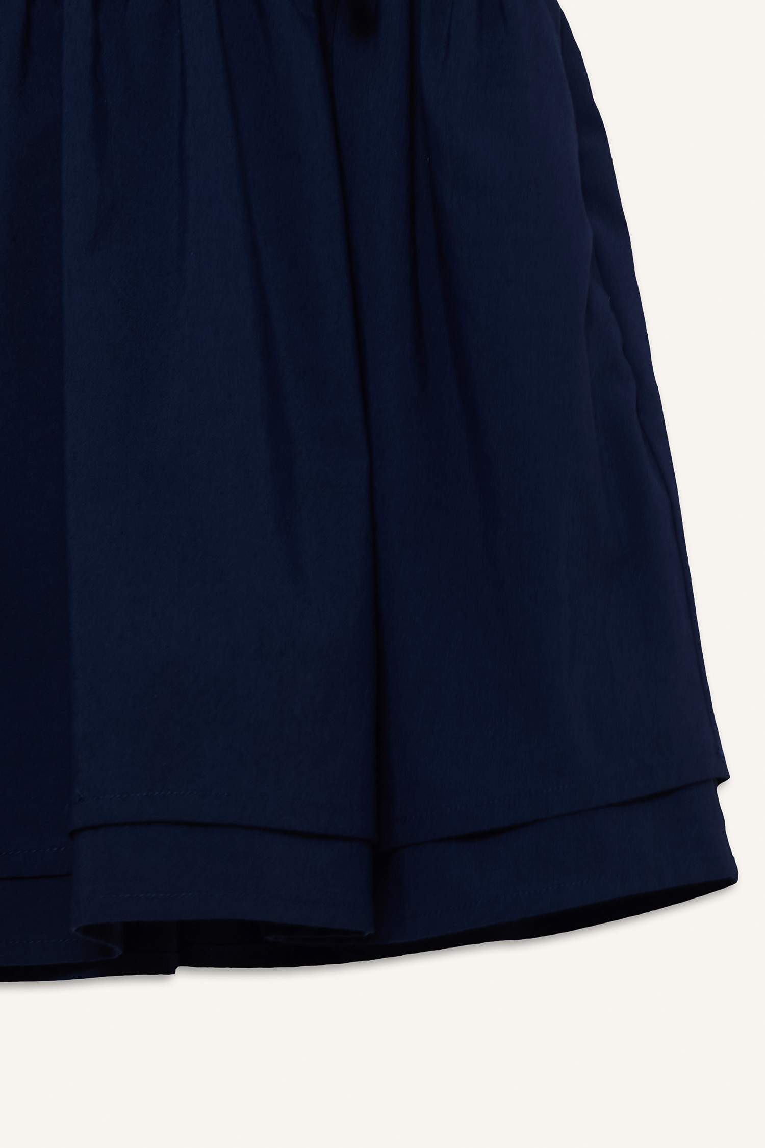 Normal Waist Cotton Lined Poplin Mini Skirt