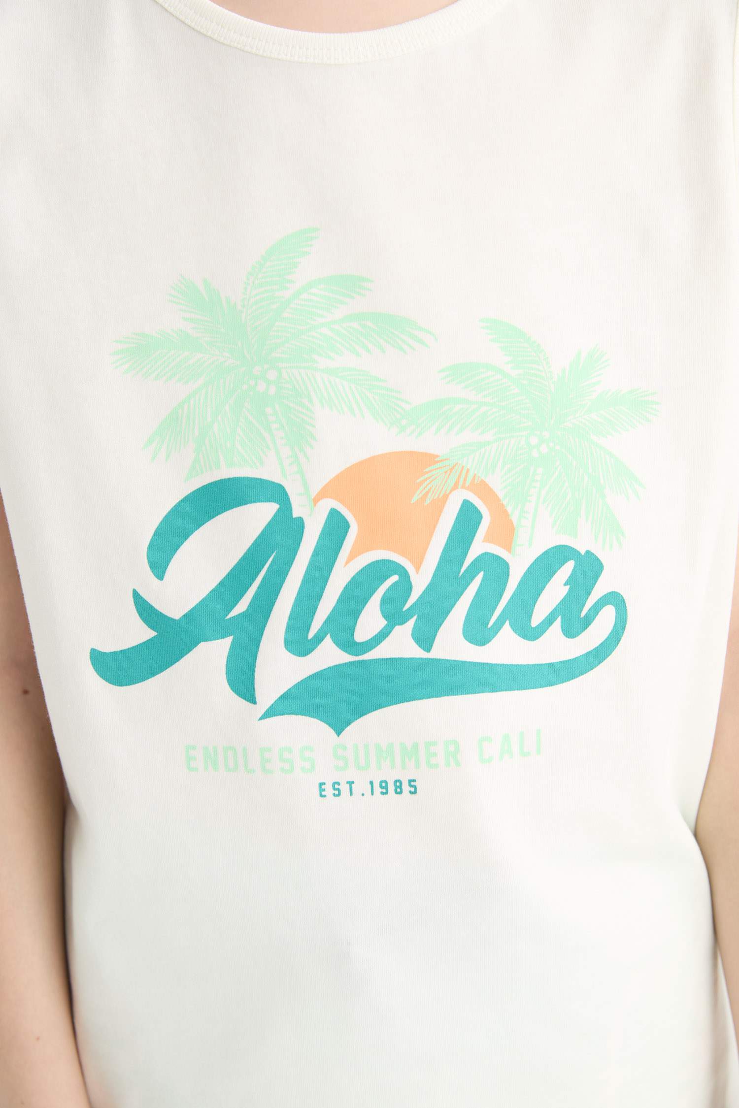 Erkek Çocuk 2'li Takım Baskılı Atlet Deniz Şortu