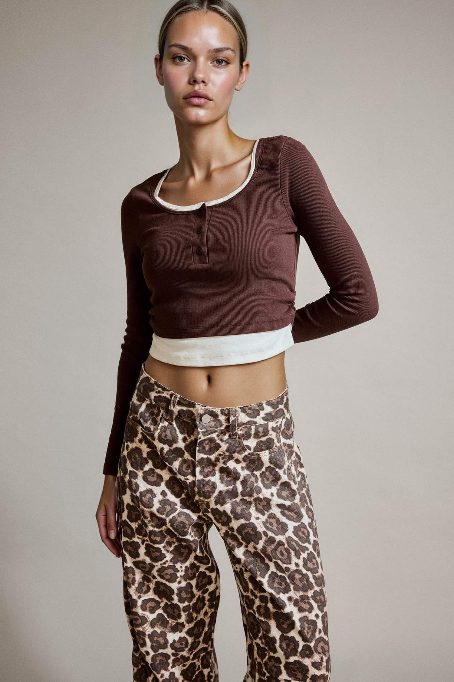 Coool Fitted Fitilli Kaşkorse Uzun Kollu Tişört