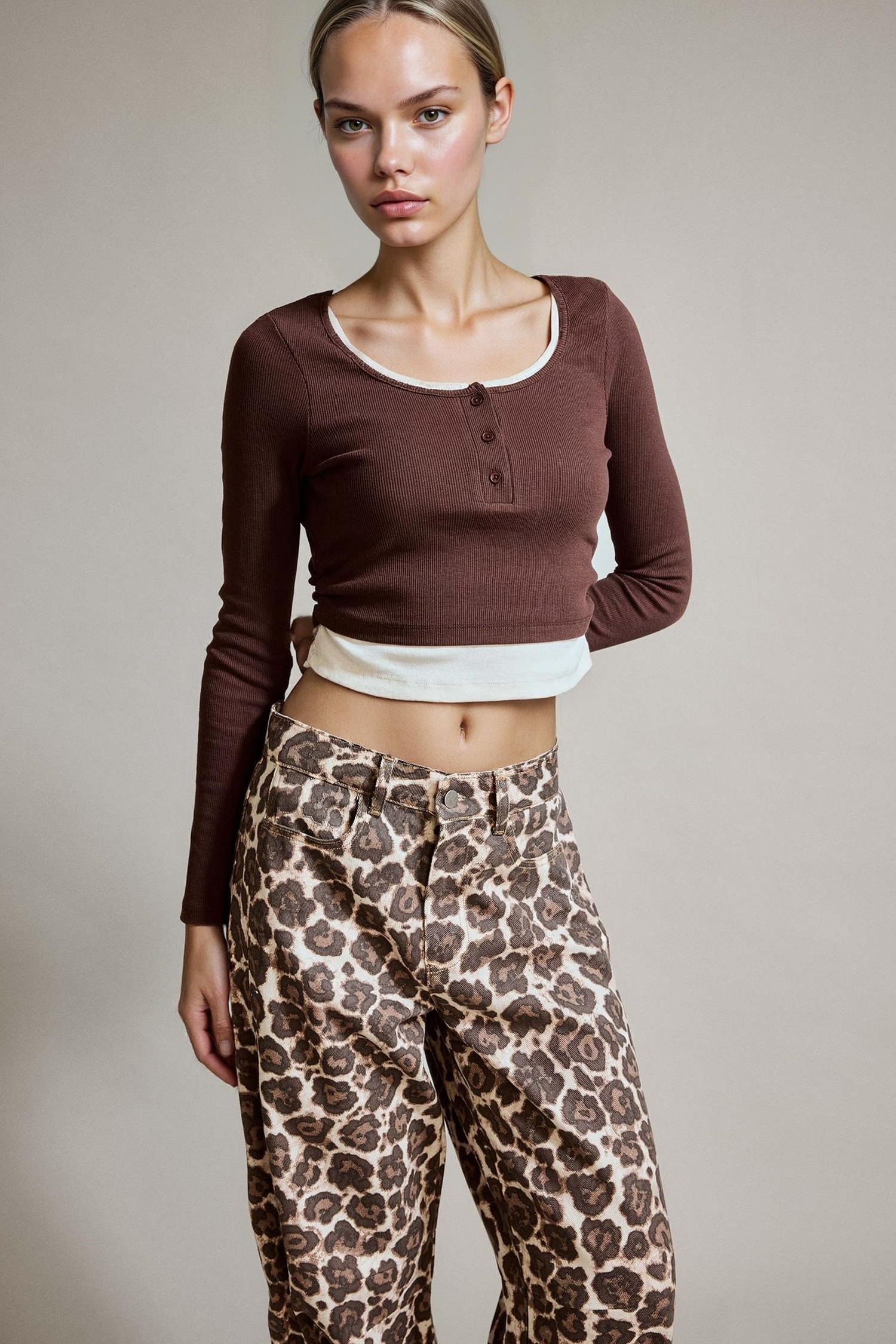 Coool Fitted Fitilli Kaşkorse Uzun Kollu Tişört