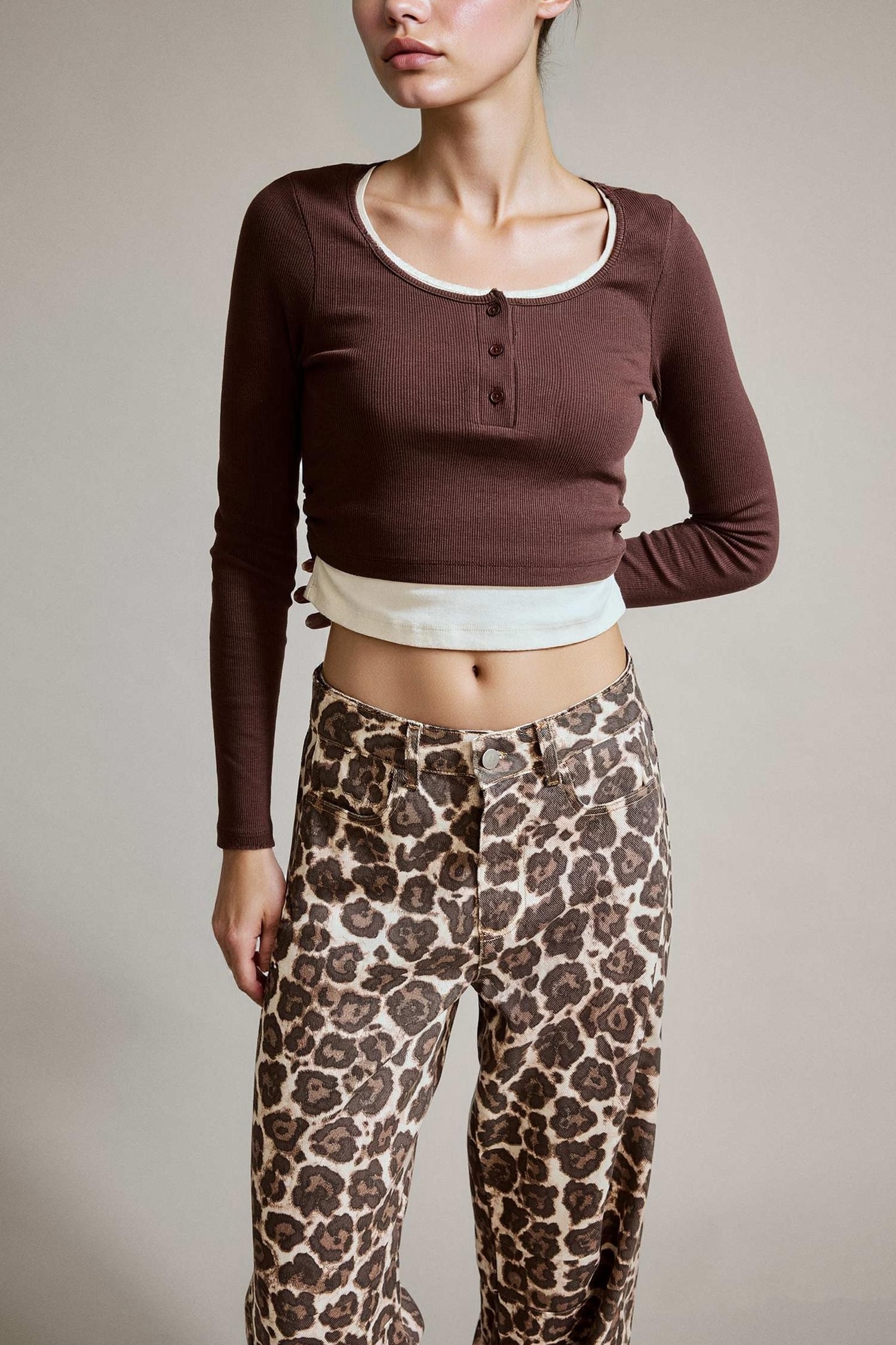 Coool Fitted Fitilli Kaşkorse Uzun Kollu Tişört