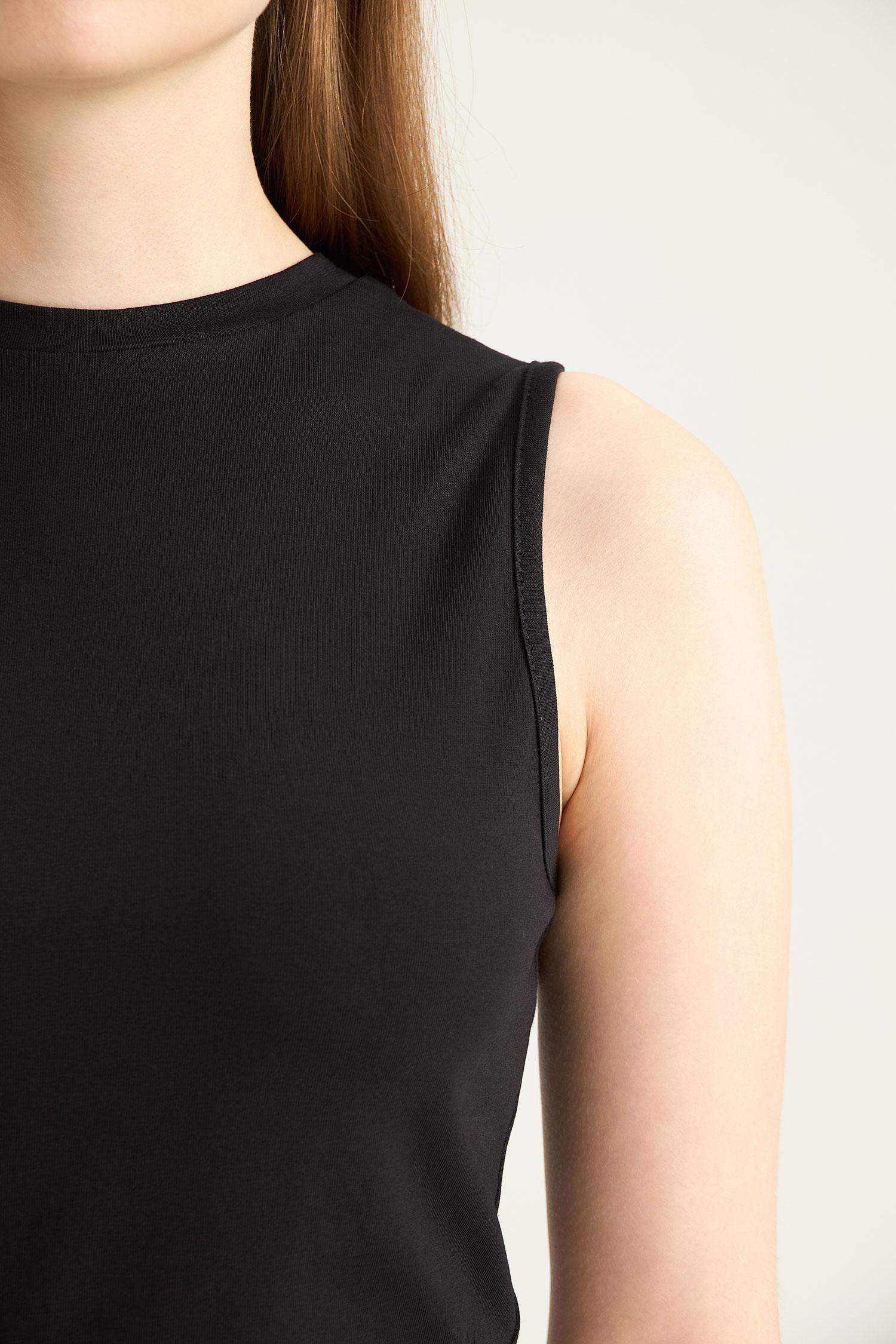 Regular Fit Crew Neck Basic Sleeveless Tank Top