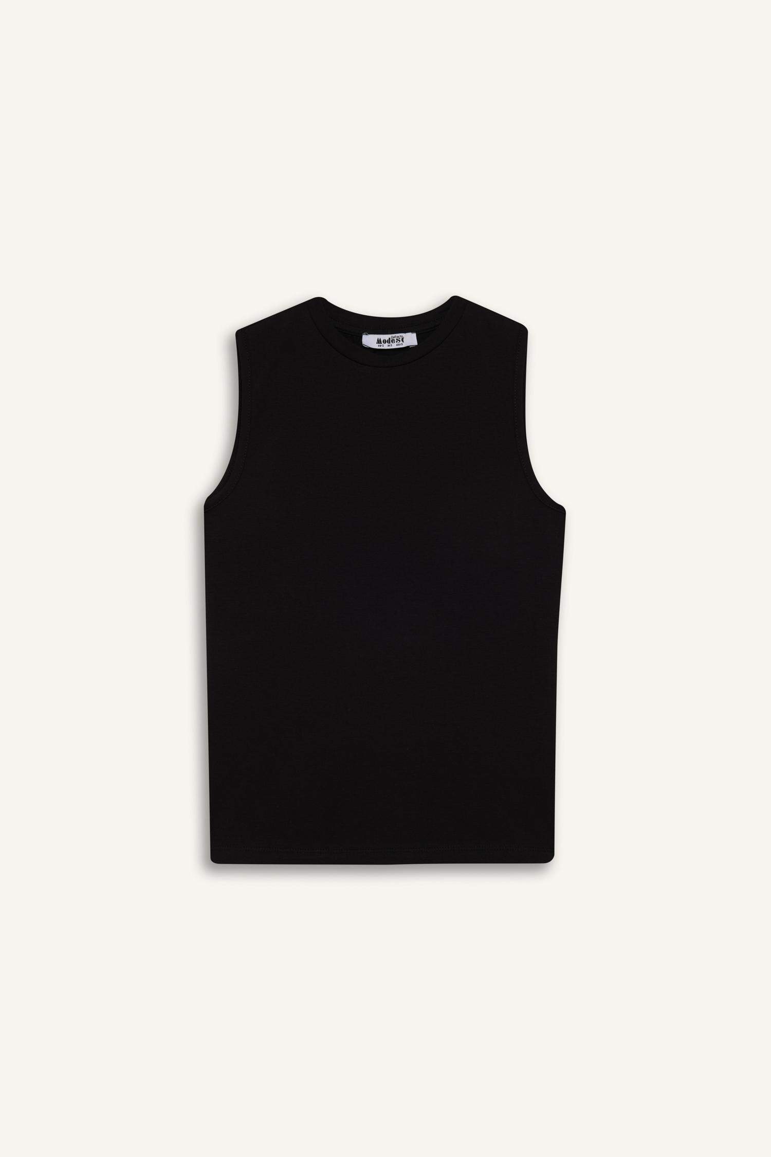Regular Fit Crew Neck Basic Sleeveless Tank Top