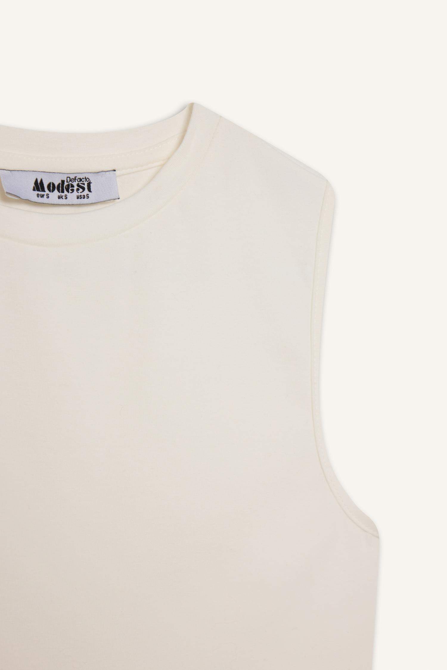 Regular Fit Bisiklet Yaka Basic Düz Kolsuz Atlet