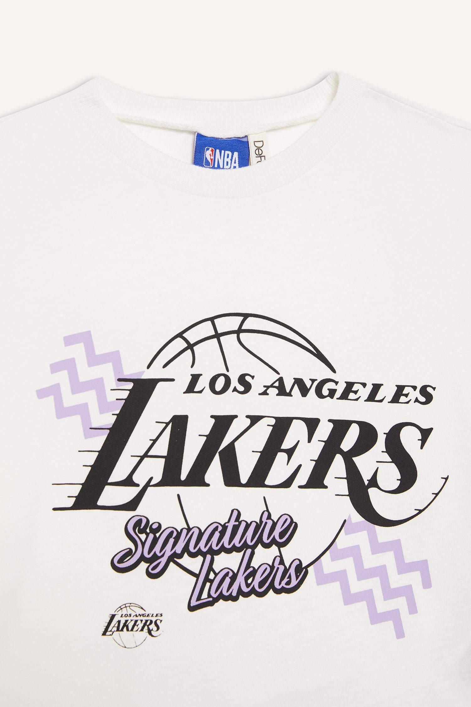 Kız Çocuk NBA Los Angeles Lakers Bisiklet Yaka Kısa Kollu Tişört