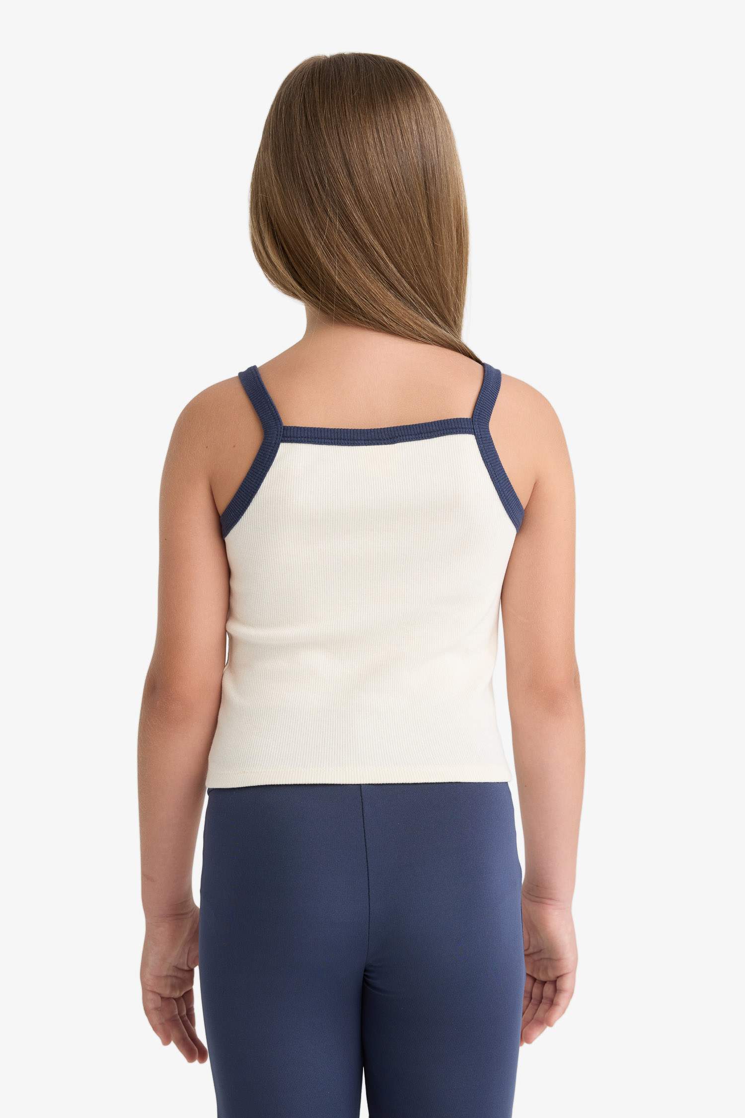 Kız Çocuk Bisiklet Yaka Baskılı Atlet