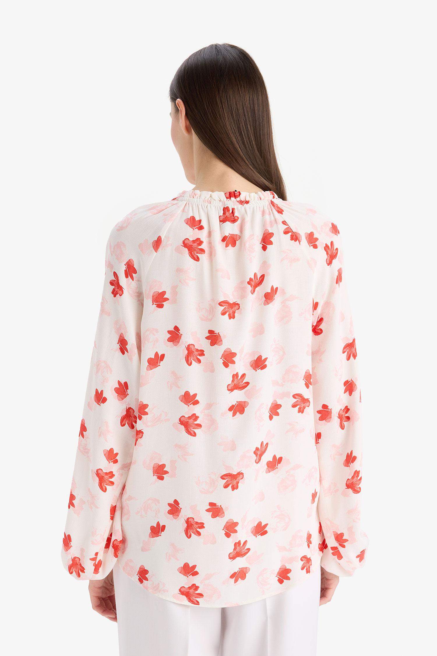 қалыпты пішім Ұзын Жеңді Блуза