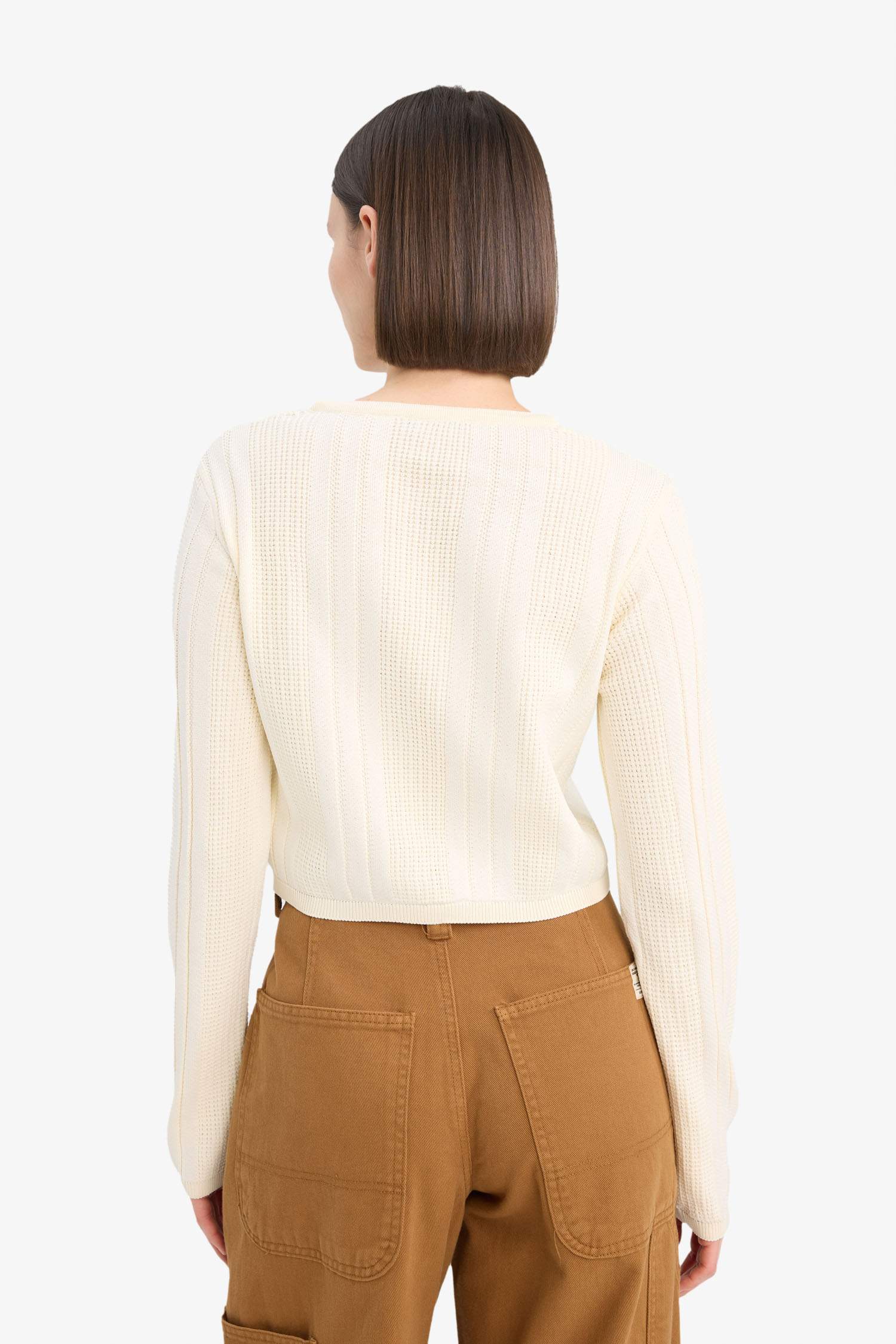 Slim Fit Dar Kesim Bağcıklı Bisiklet Yaka Triko  Kazak