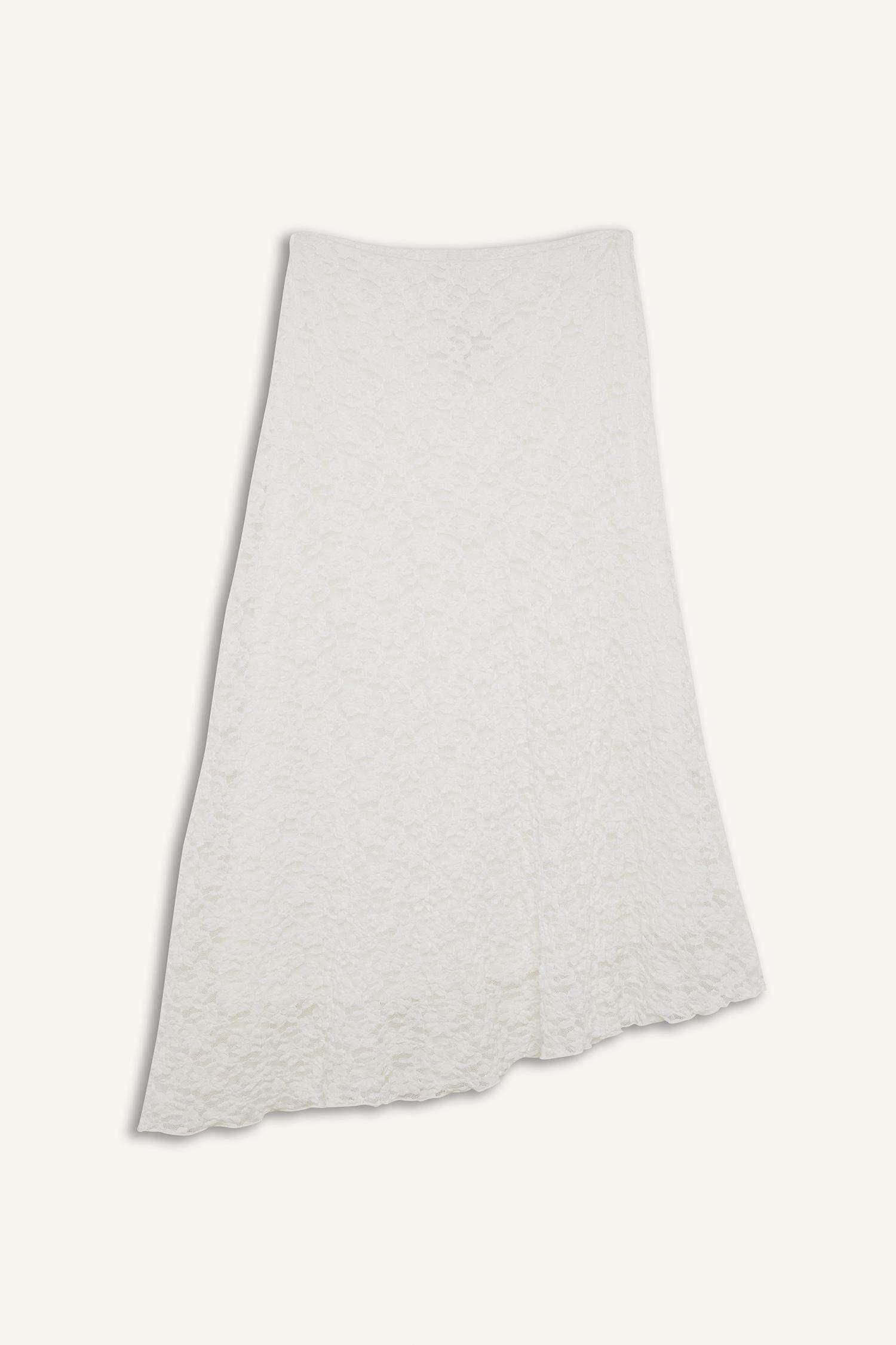 Coool A Kesim Normal Bel Penye Astar Dantel Midi Etek