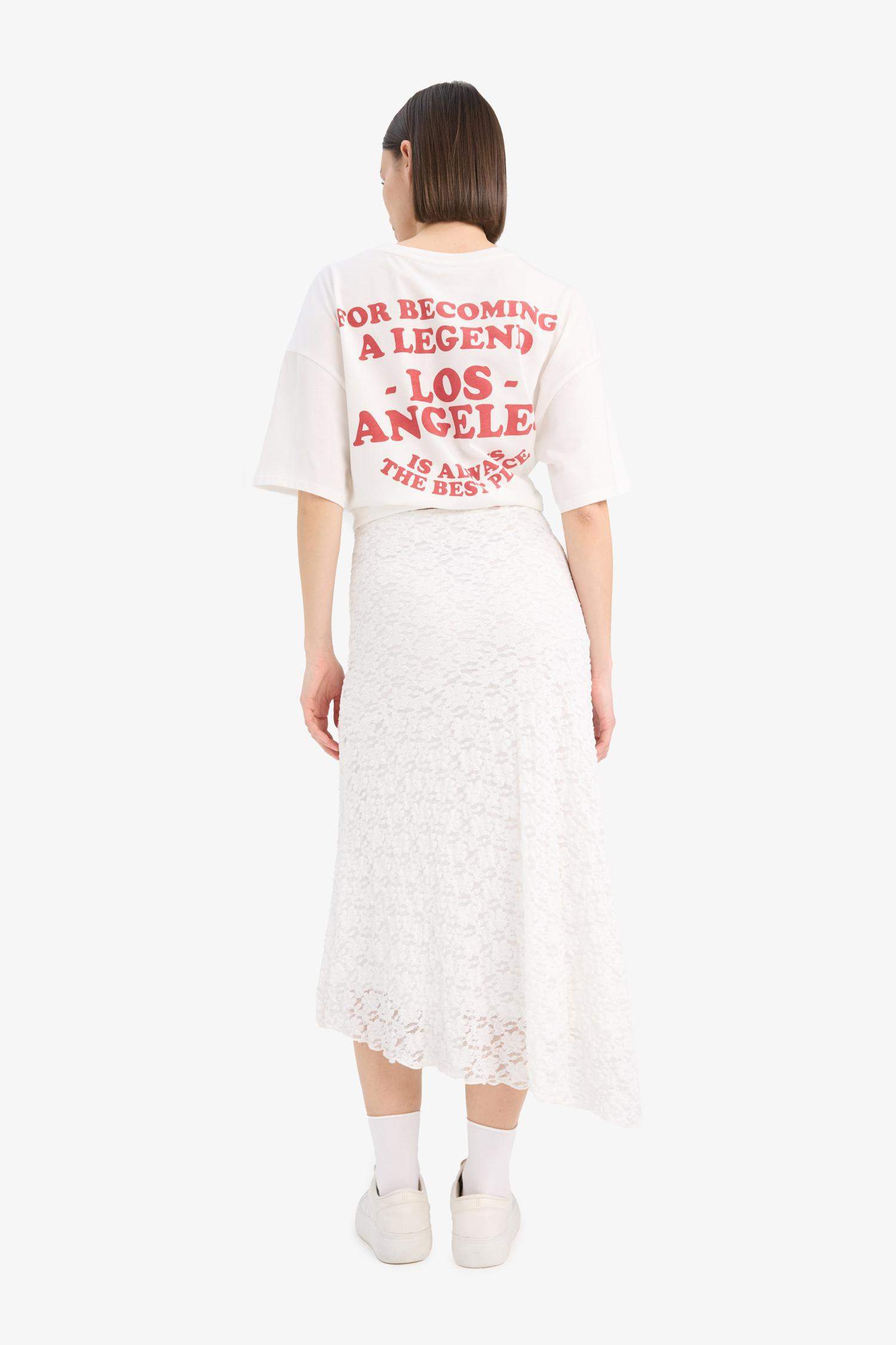 Coool A Kesim Normal Bel Penye Astar Dantel Midi Etek