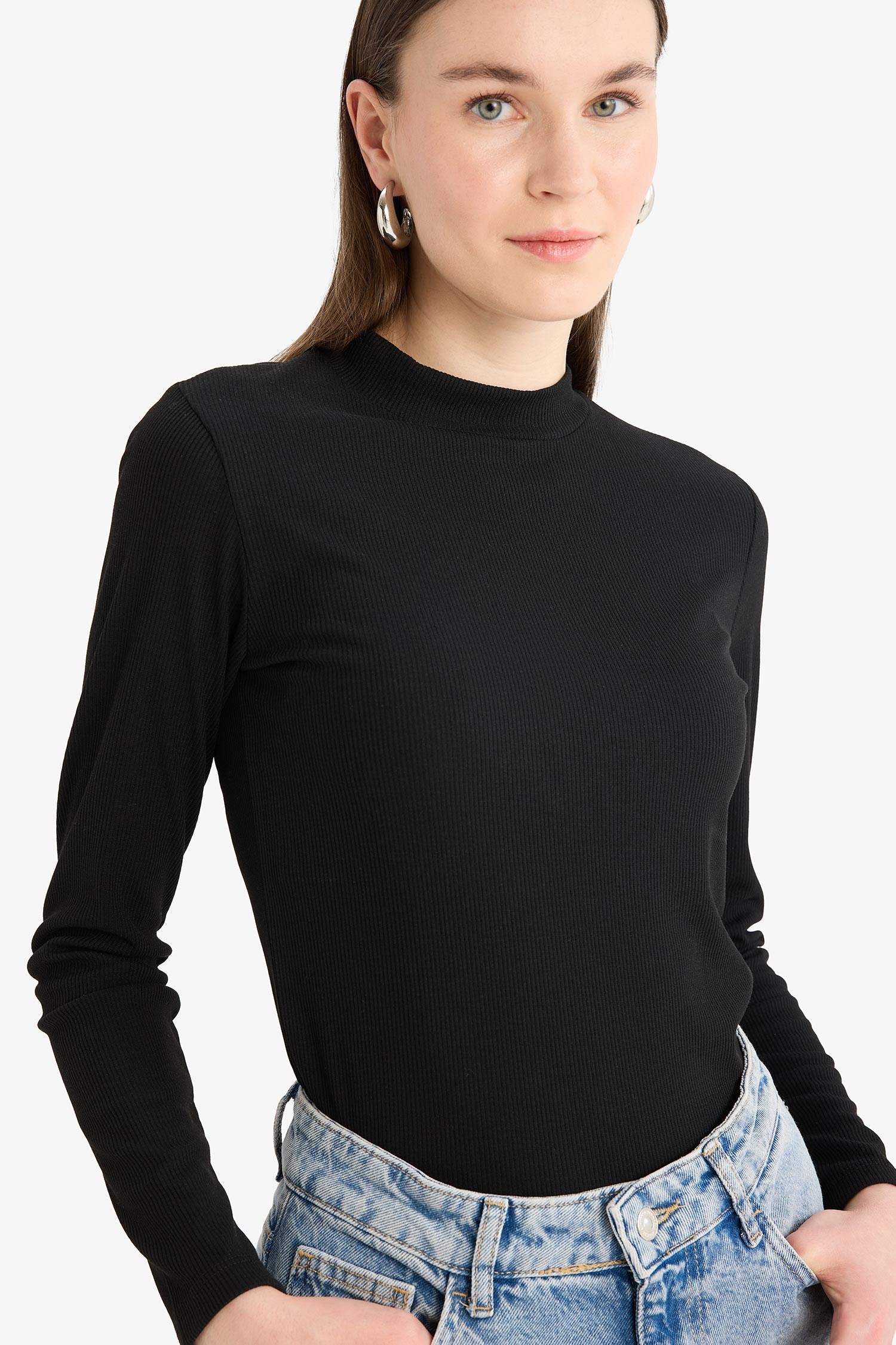 Camisole Half Turtleneck Long Sleeve Tunic