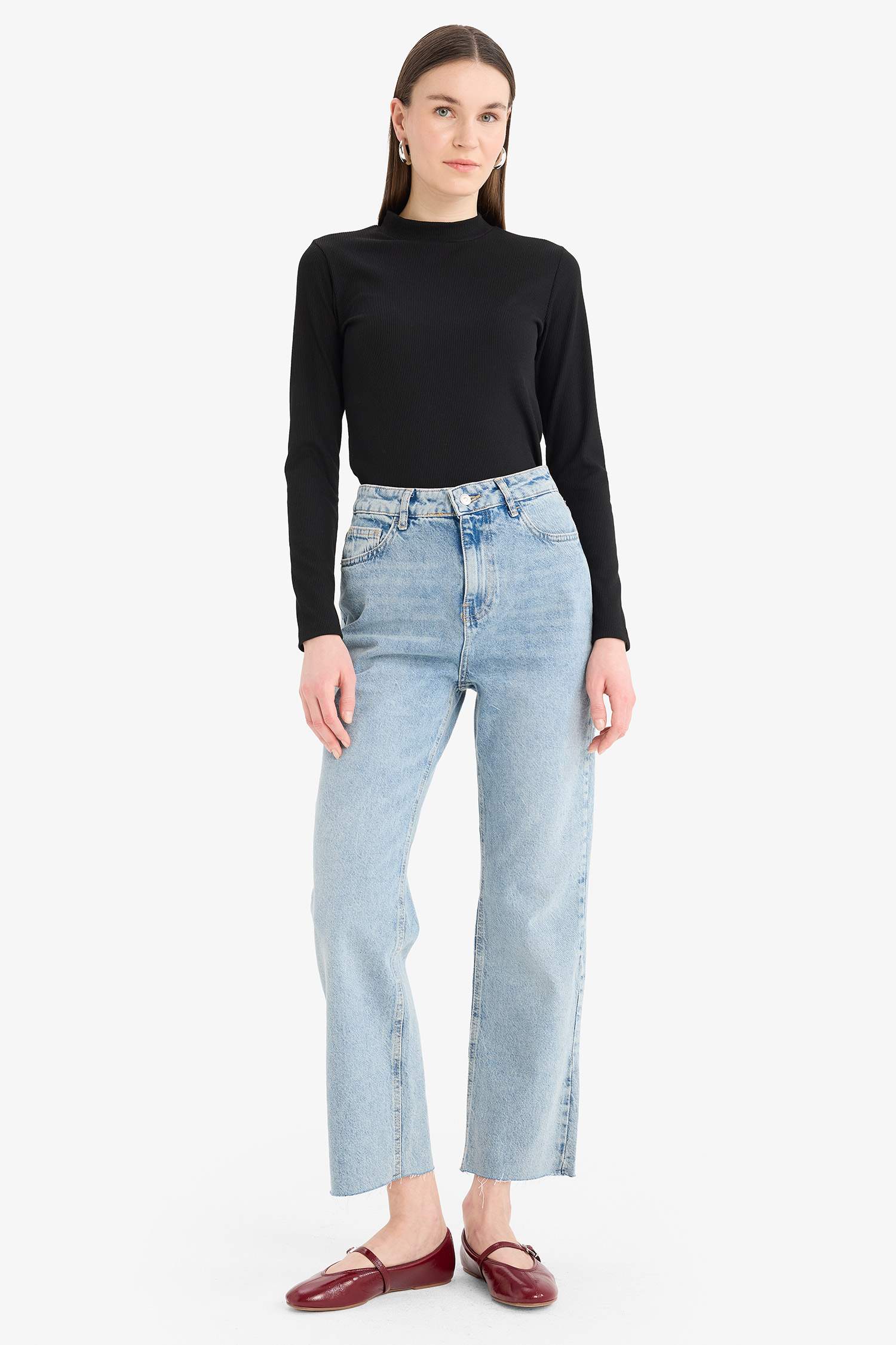 Camisole Half Turtleneck Long Sleeve Tunic