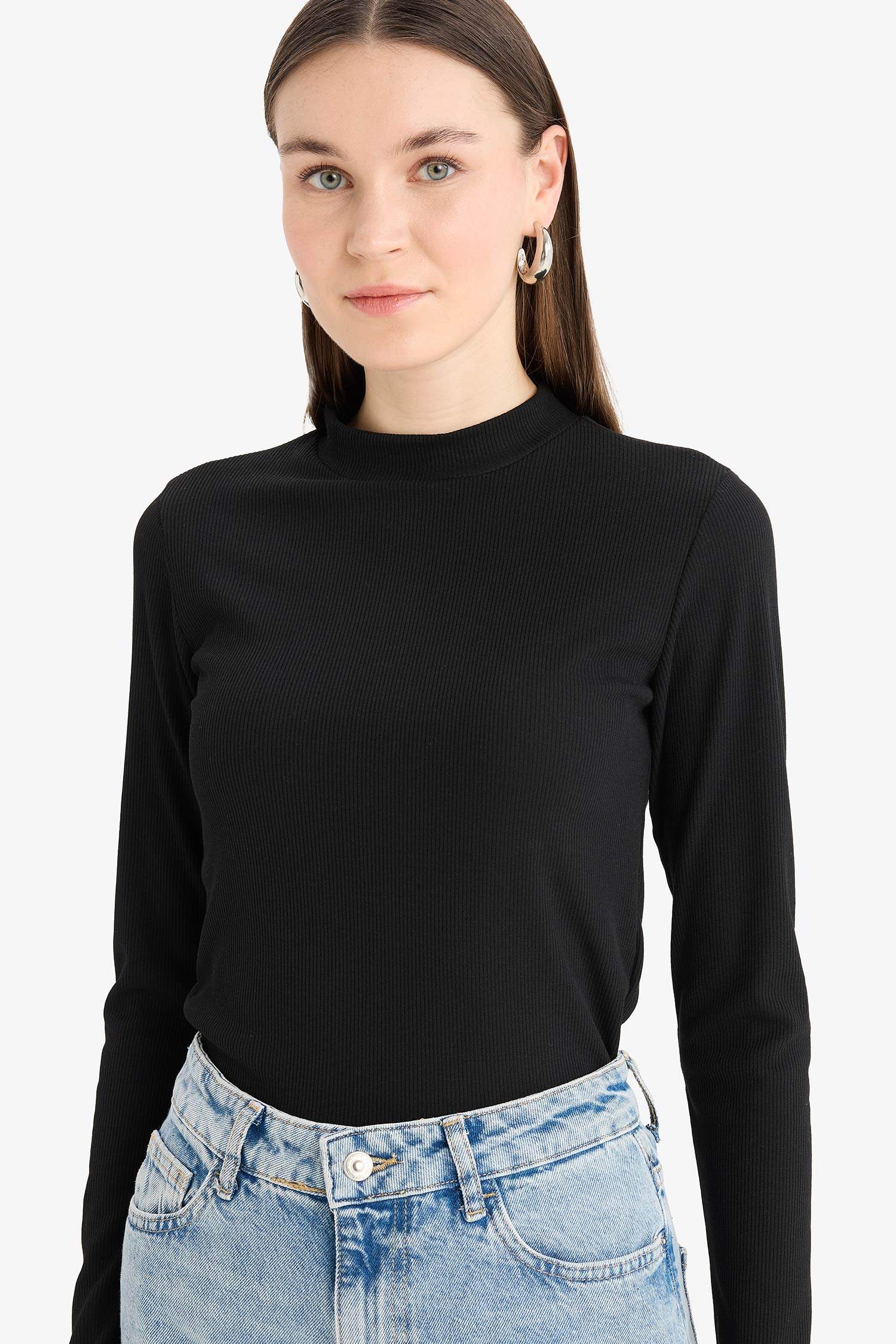 Camisole Half Turtleneck Long Sleeve Tunic