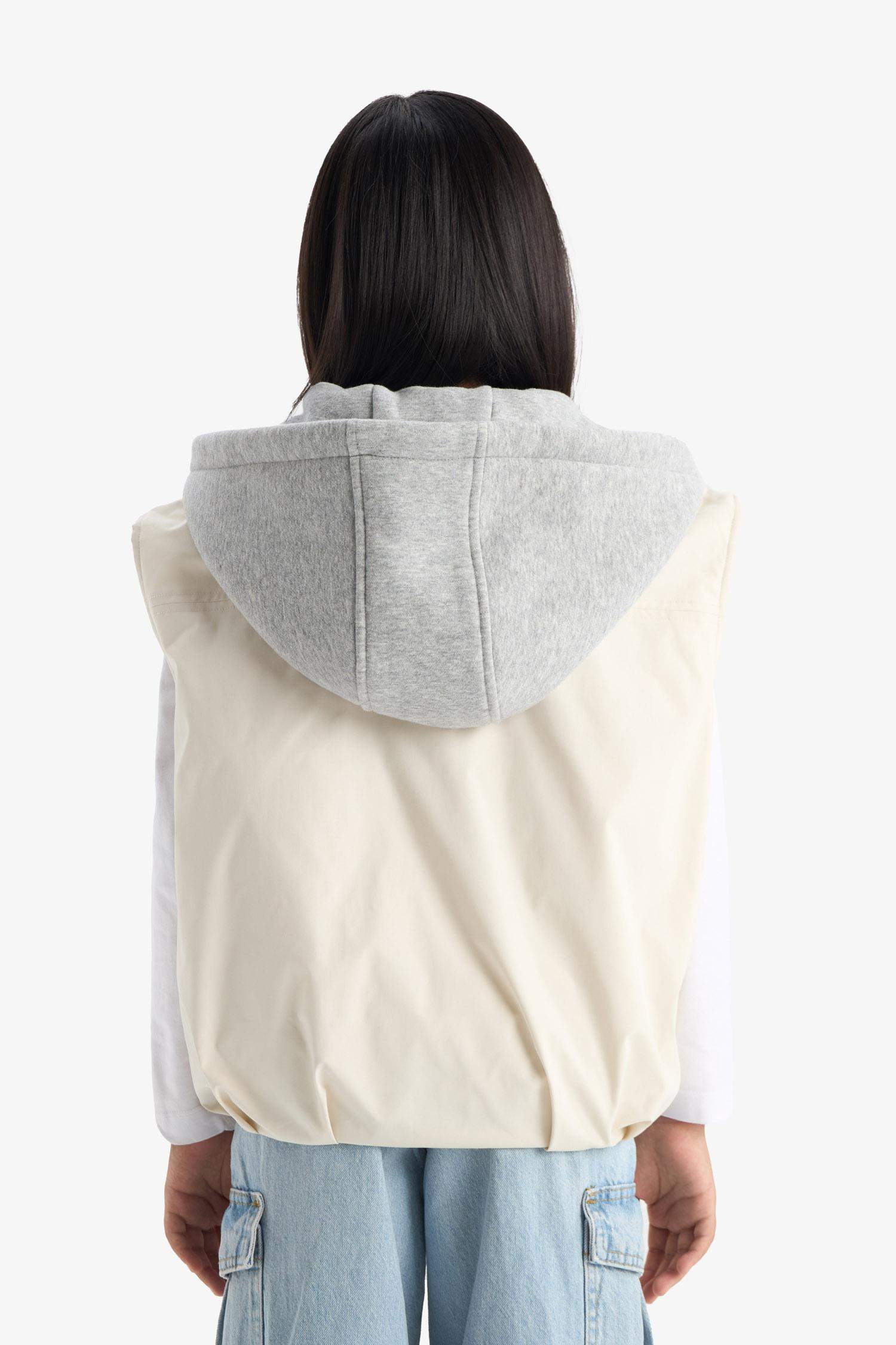 Girl Hooded Waterproof Vest