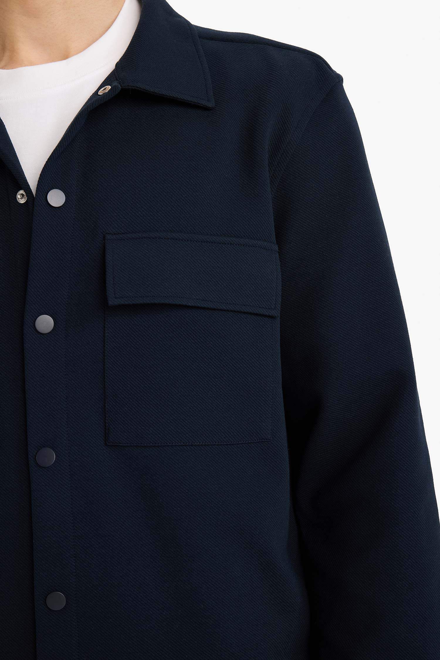 Regular Fit Twill Gömlek Ceket