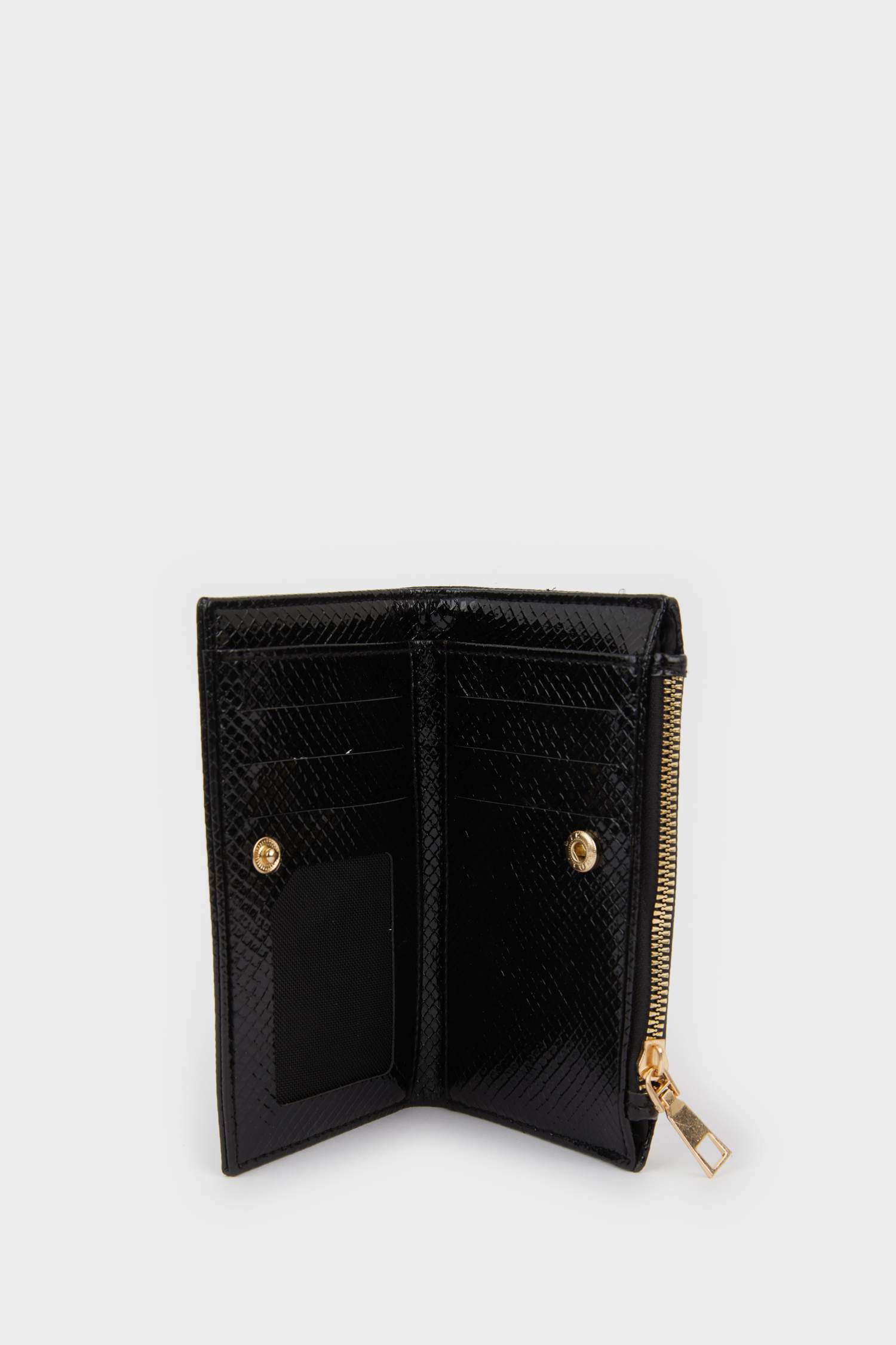 محفظة حريمي جلد صناعي أسود