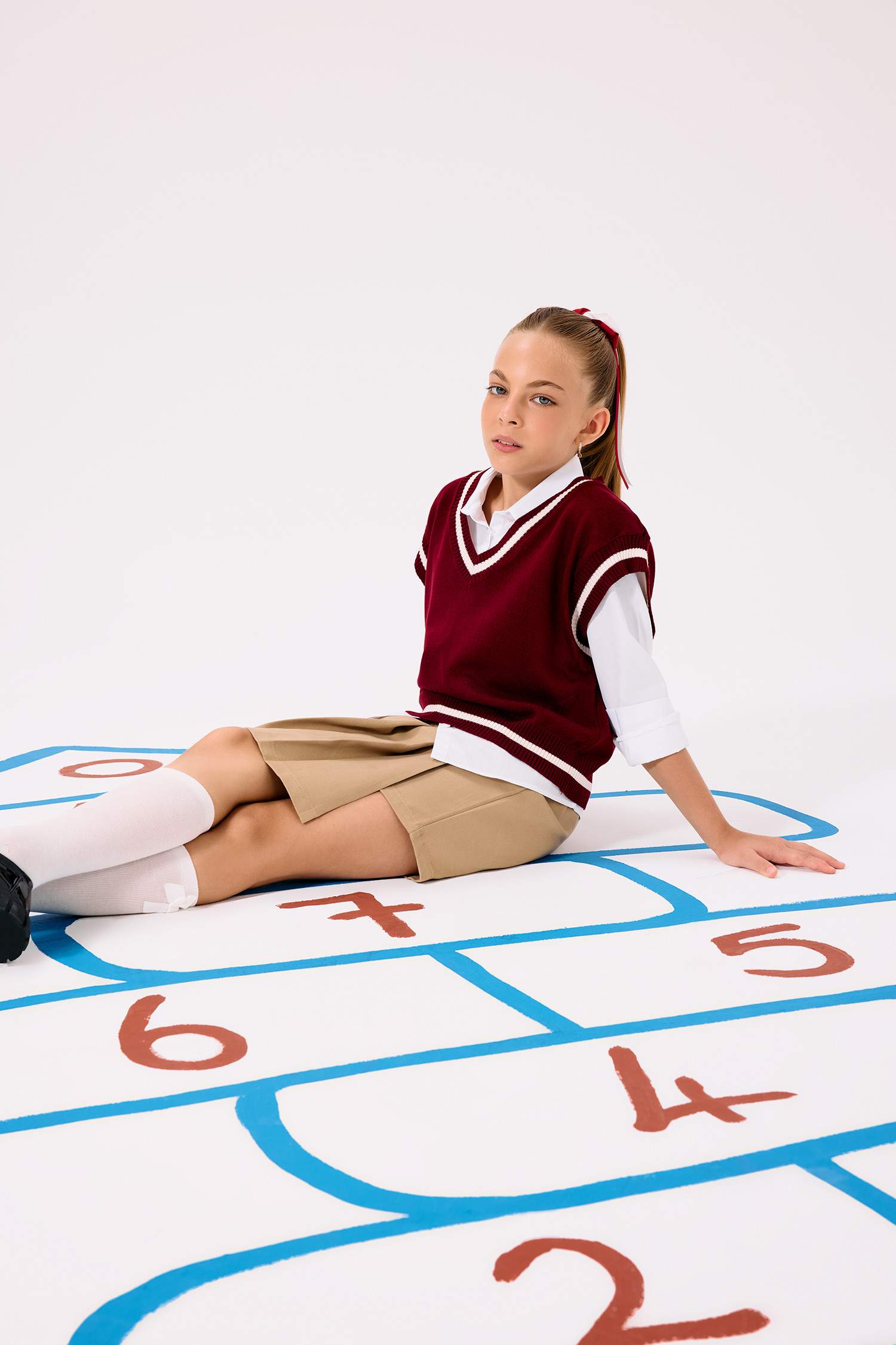 Kız Çocuk Okula Dönüş Standart Fit Triko Süveter