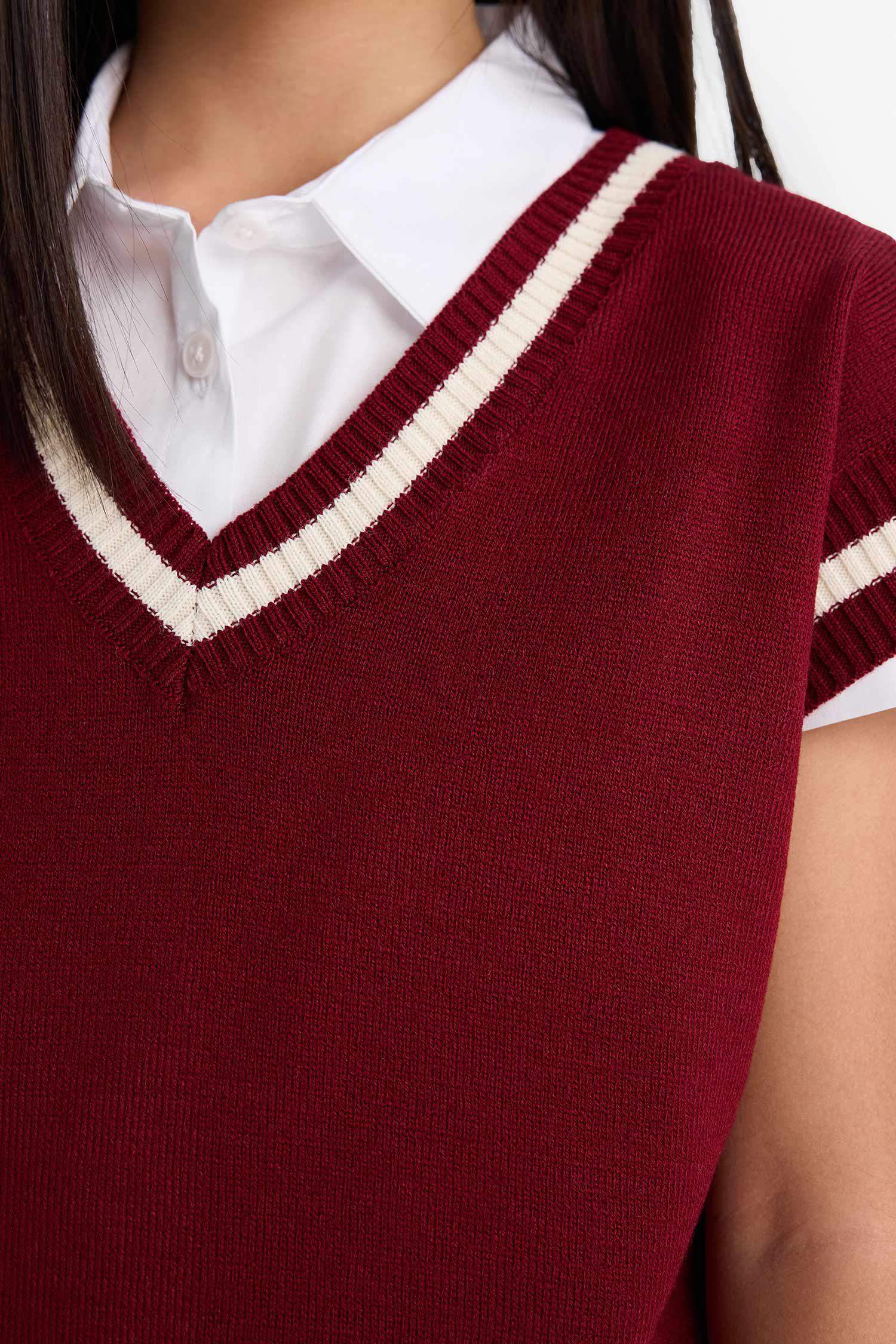 Kız Çocuk Okula Dönüş Standart Fit Triko Süveter