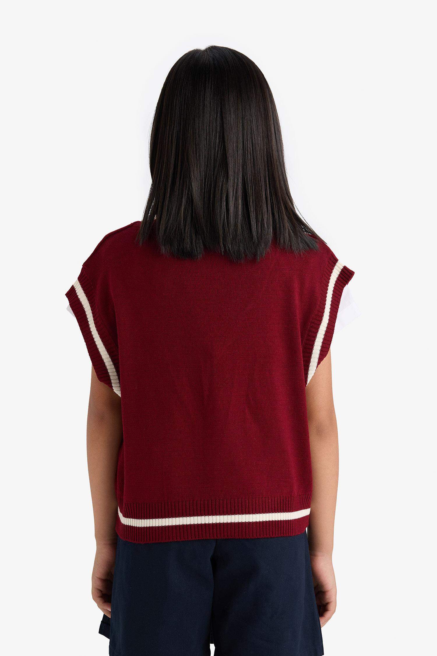 Kız Çocuk Okula Dönüş Standart Fit Triko Süveter