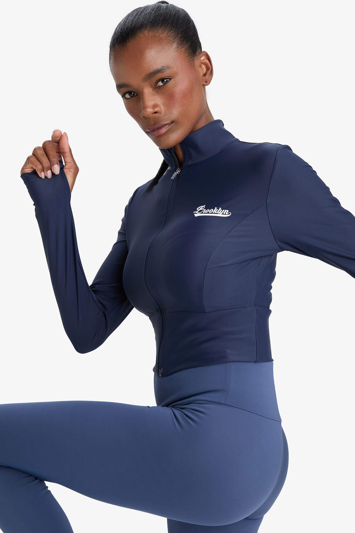 DeFactoFit Slim Fit Dar Kesim Dik Yaka Baskılı Ultra Esnek Fermuarlı Hırka