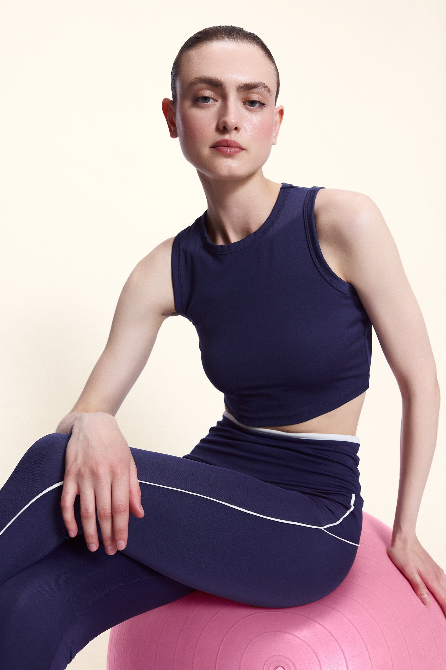 DeFacto Crop Top Bisiklet Yaka Atlet görsel 3