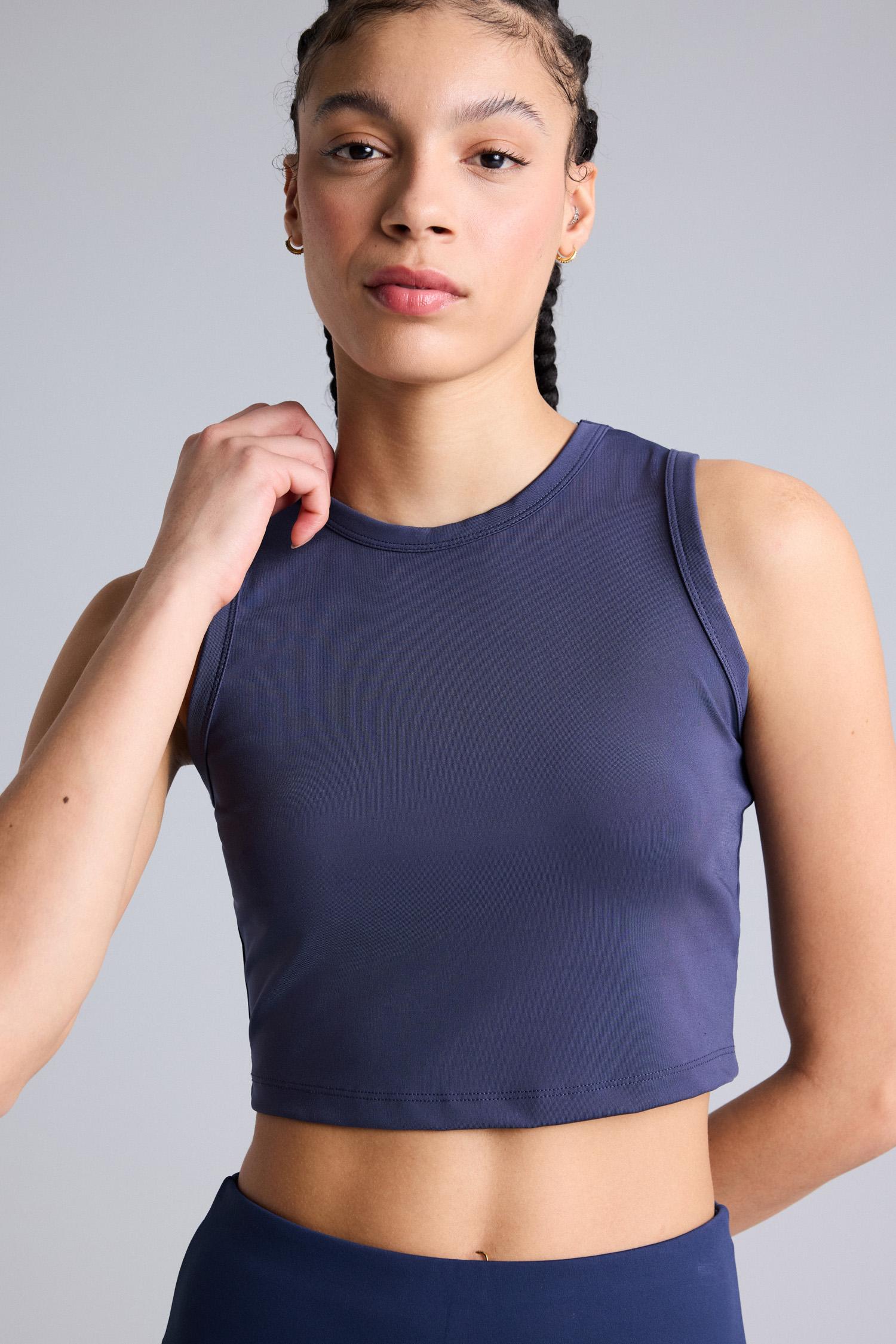 DeFacto Crop Top Bisiklet Yaka Atlet görsel 4